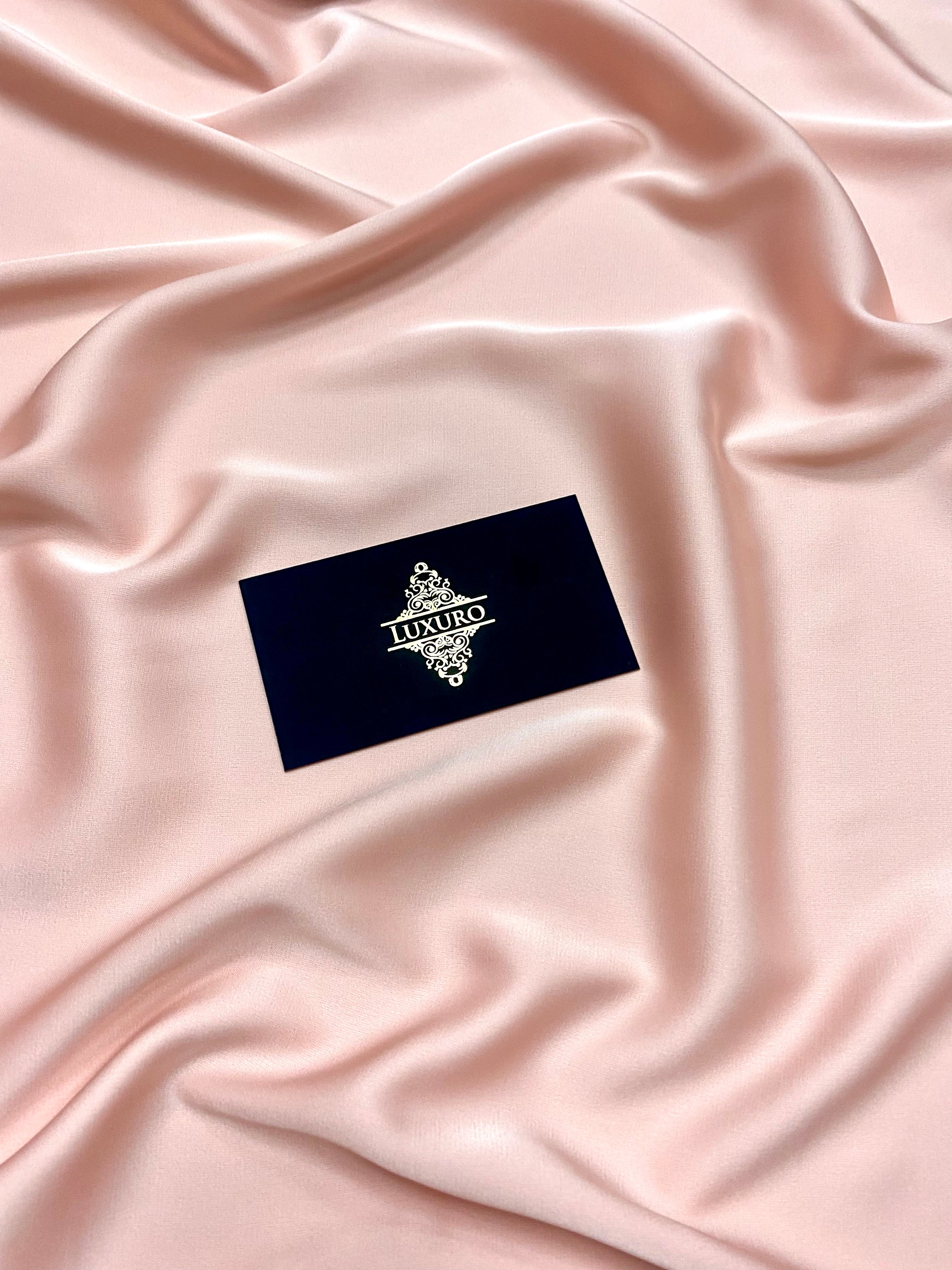 Premium Silky Elastic Satin Salmon Pink