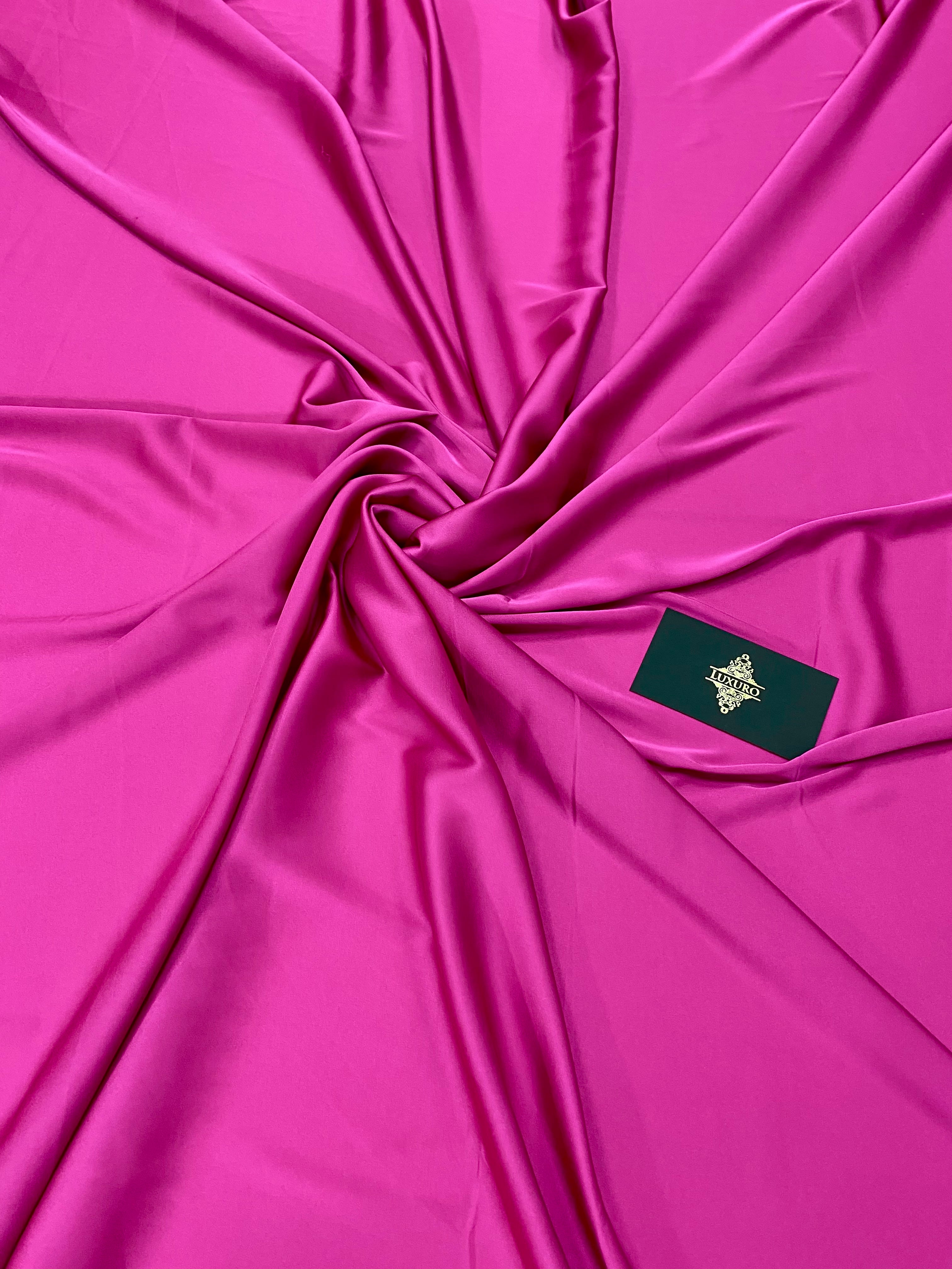 Premium Silky Elastic Satin Fuchsia