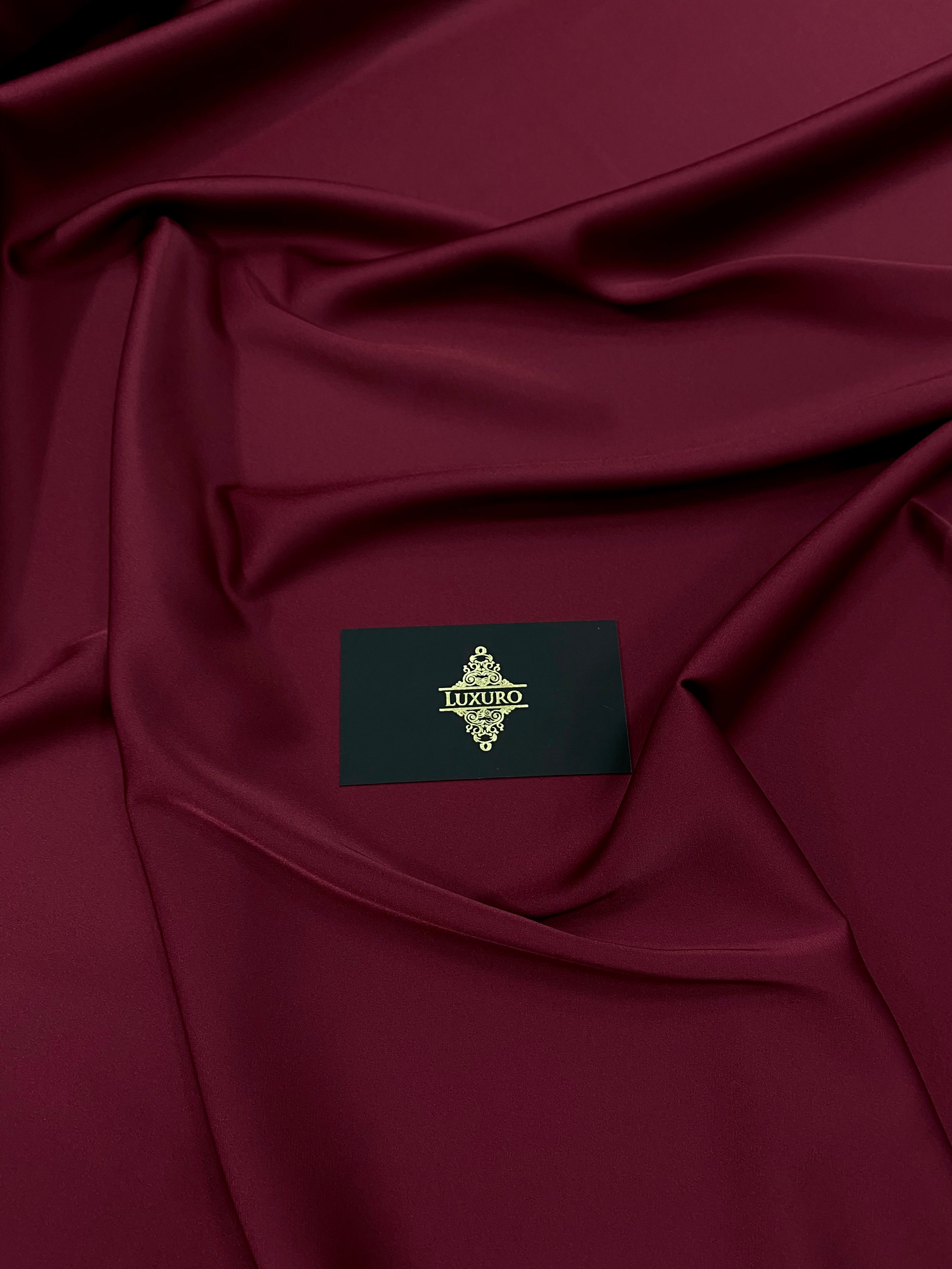 Premium Silky Elastic Satin Bordeaux