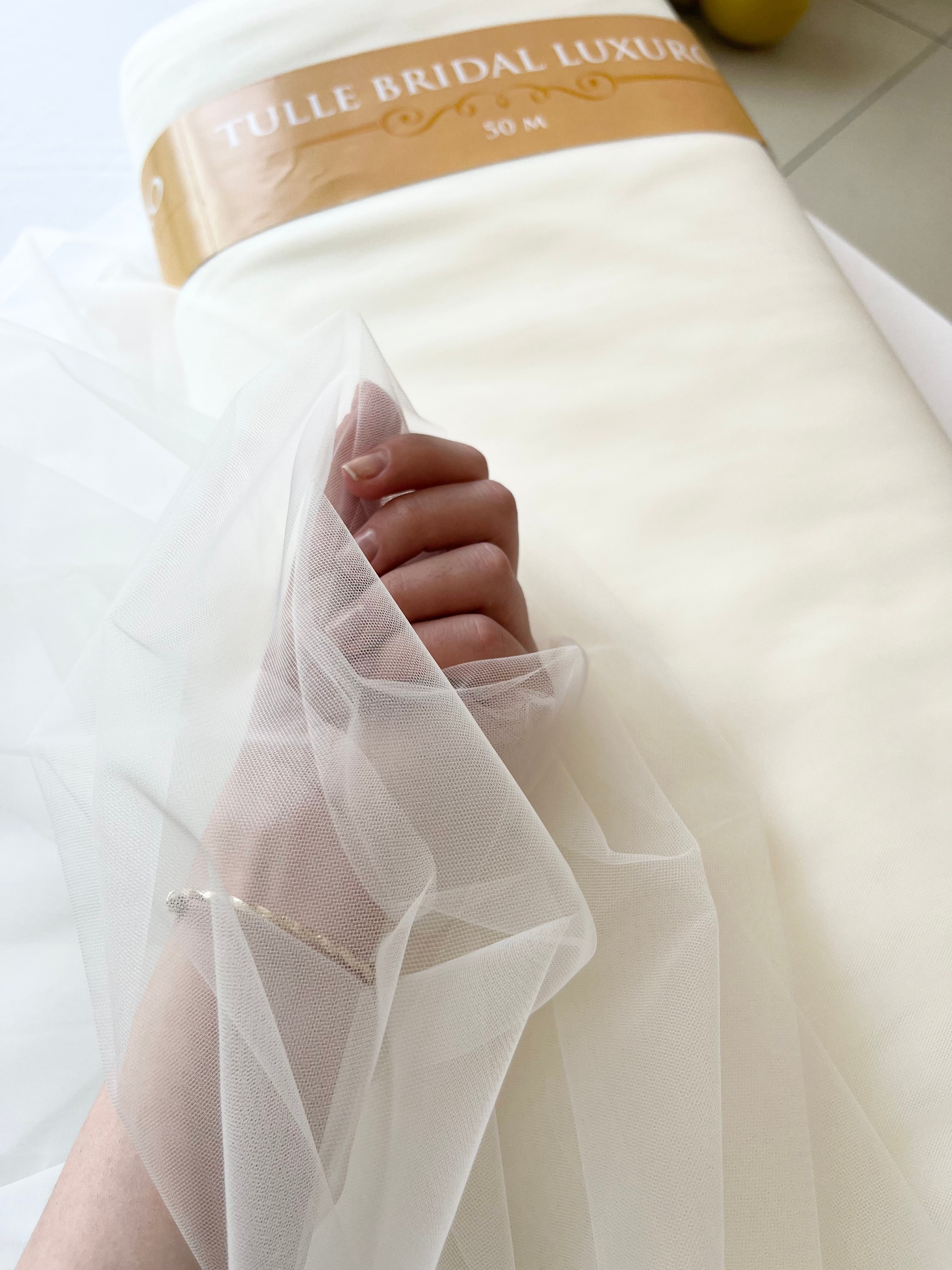 Light Cream Bridal Tulle - 3 m Width