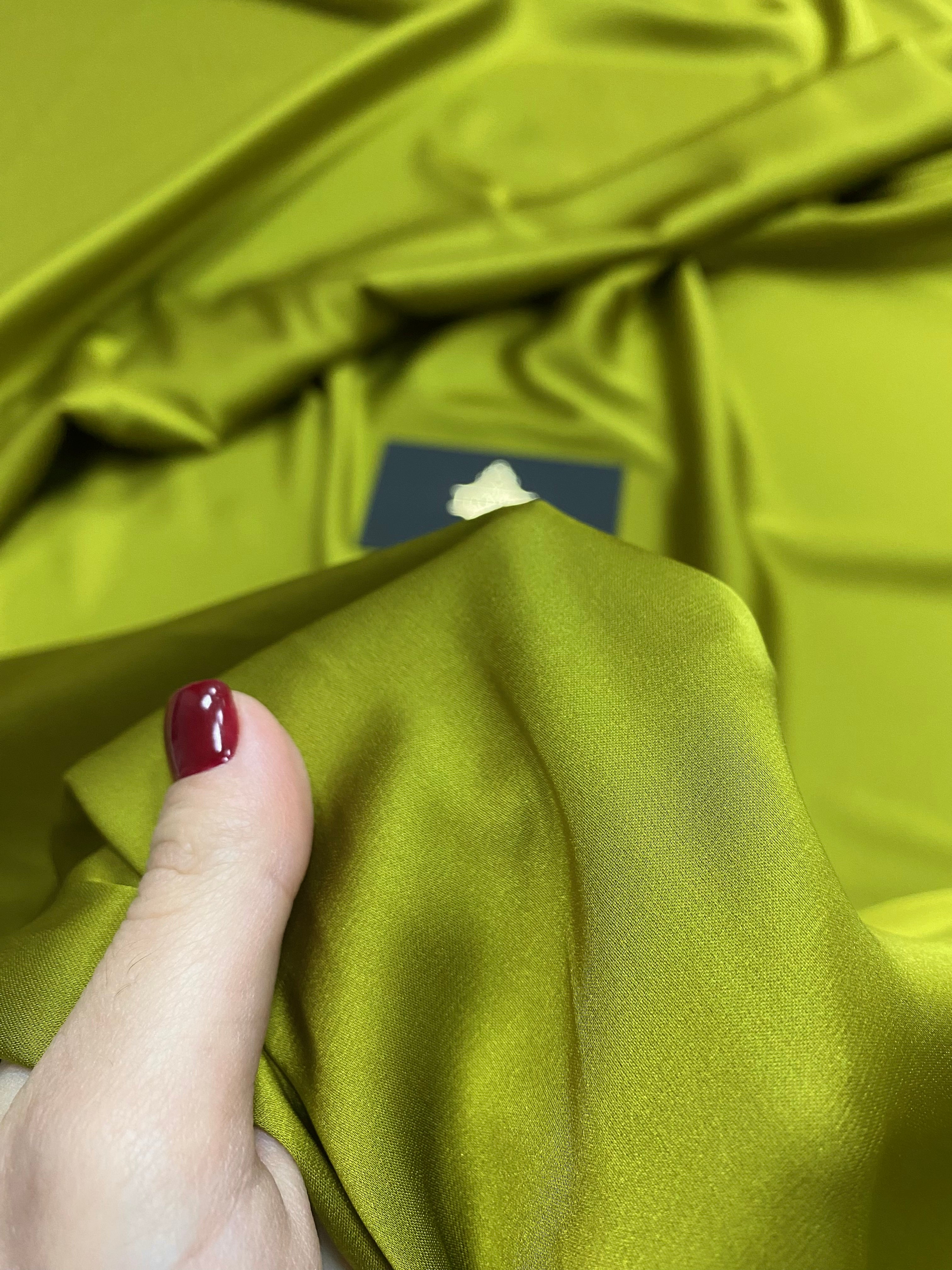 Premium Silky Elastic Satin Pistachio