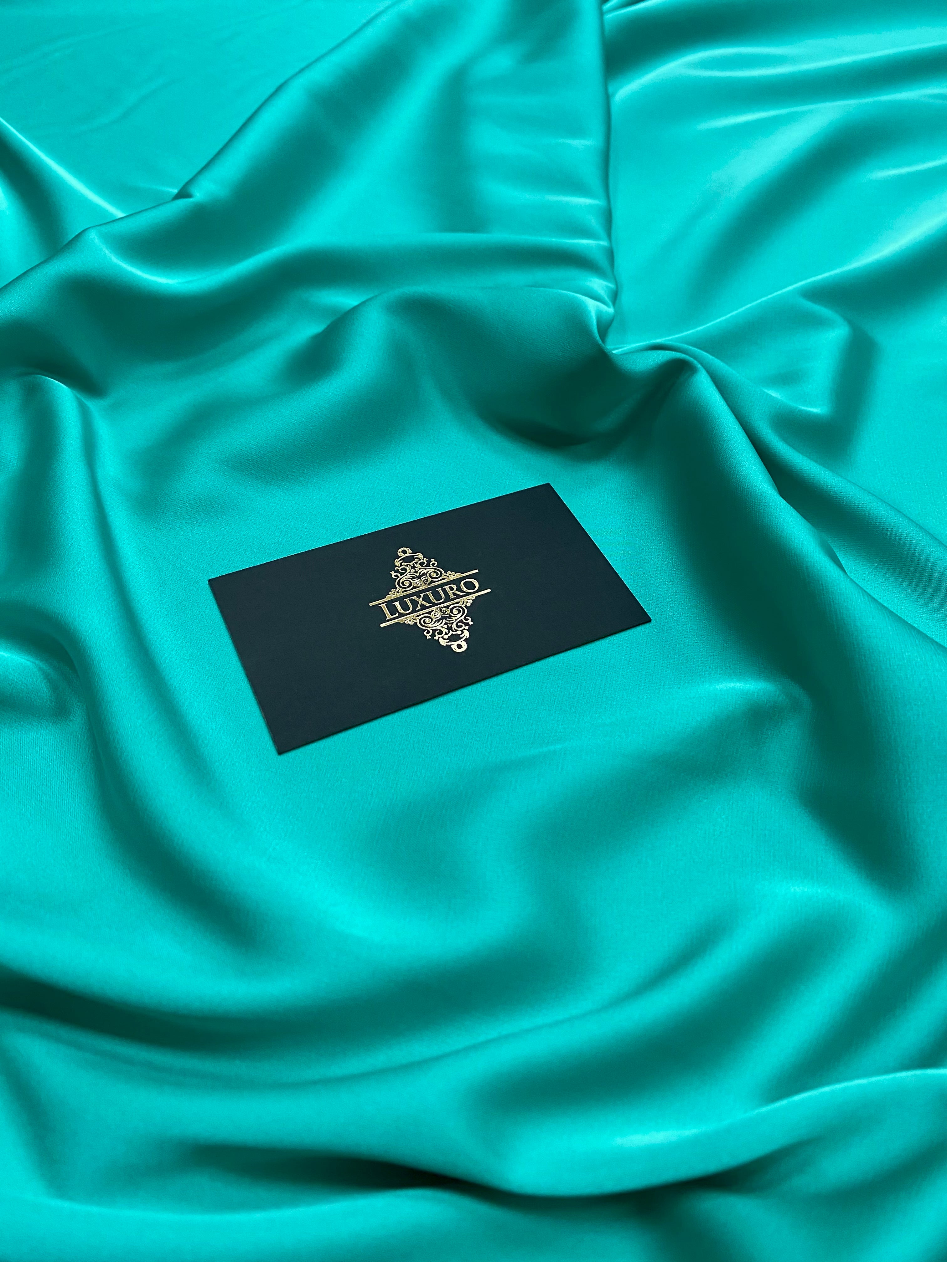 Premium Silky Elastic Satin Turquoise