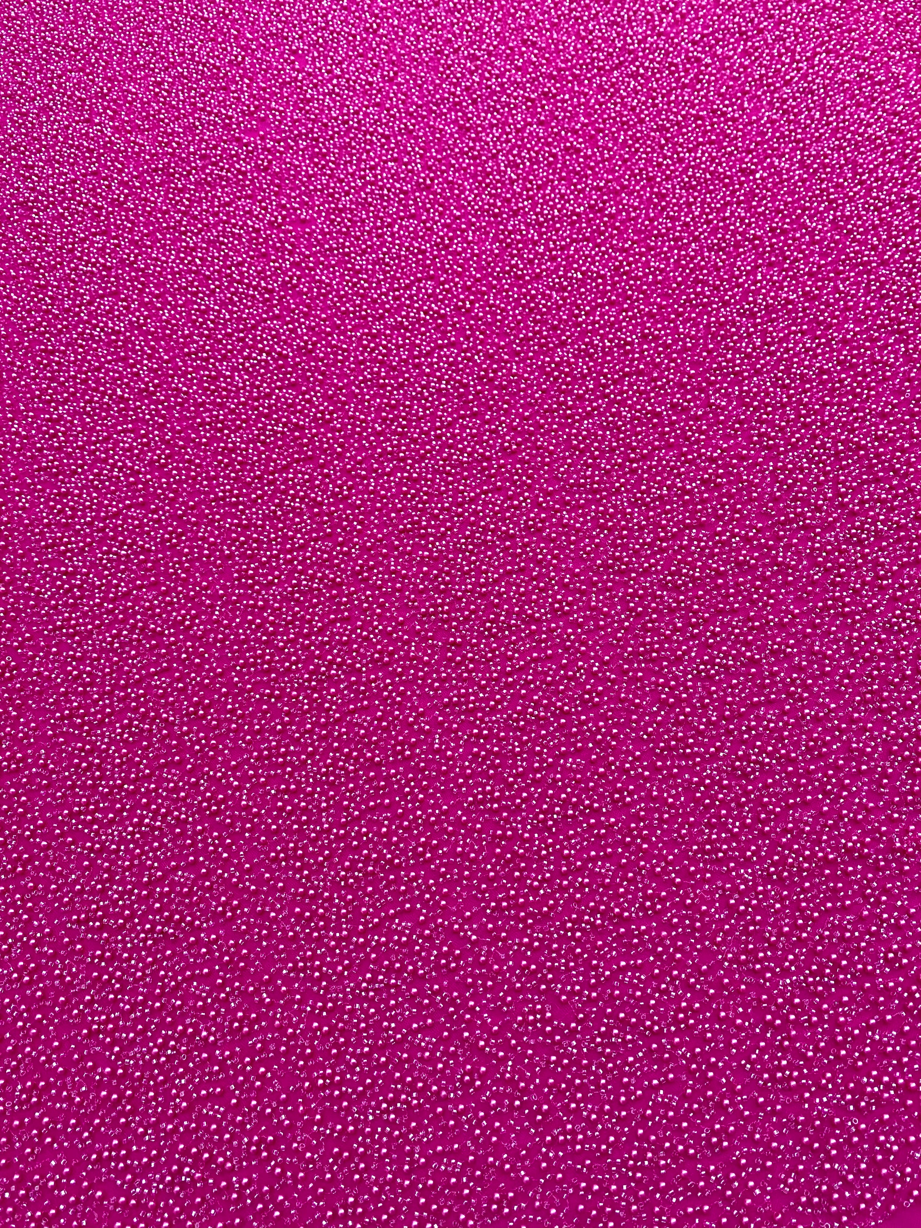 Dantela Couture Fucsia cu Model General, cu Perle si Margele