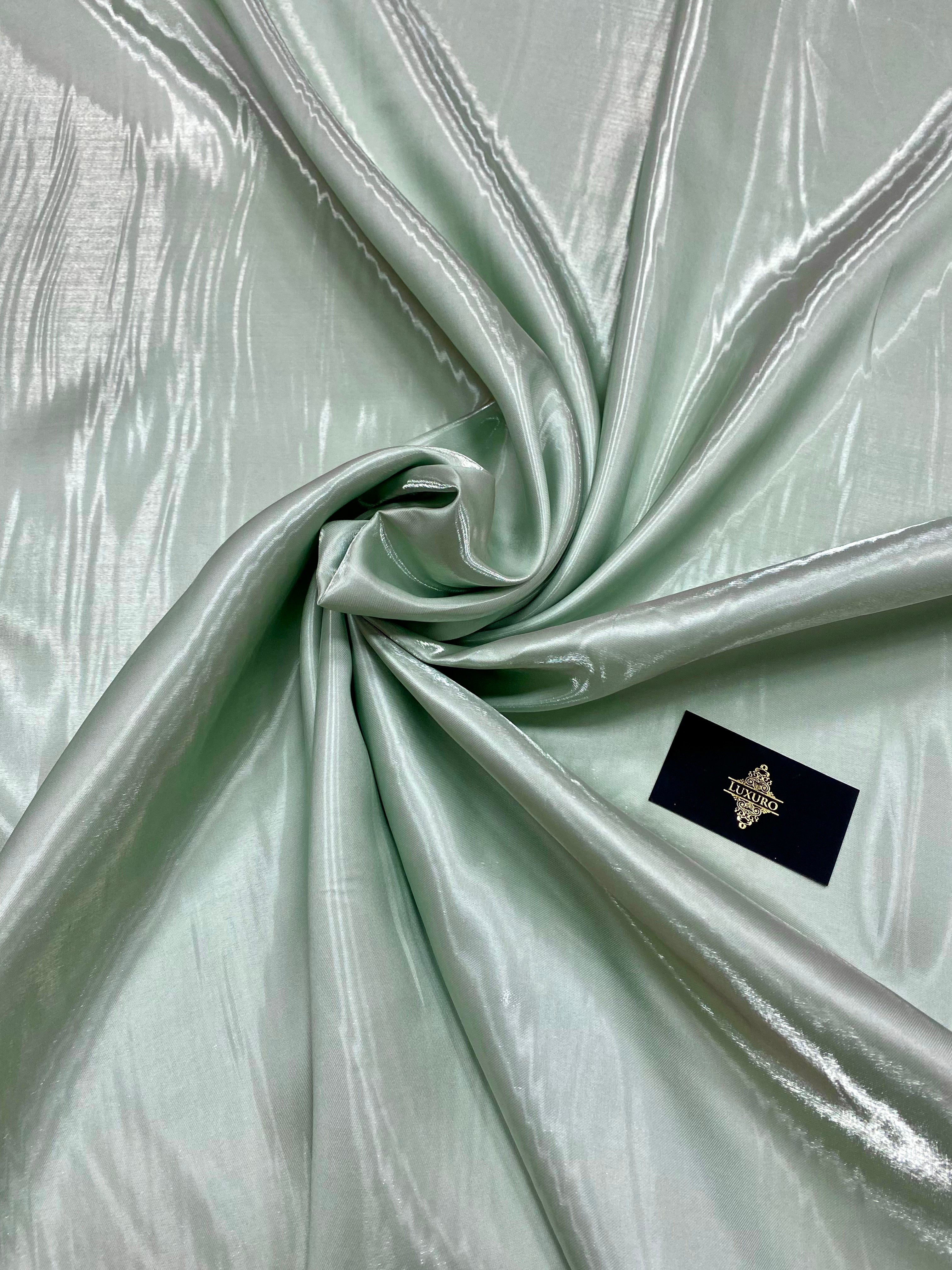 Duck Egg Green Liquid Satin