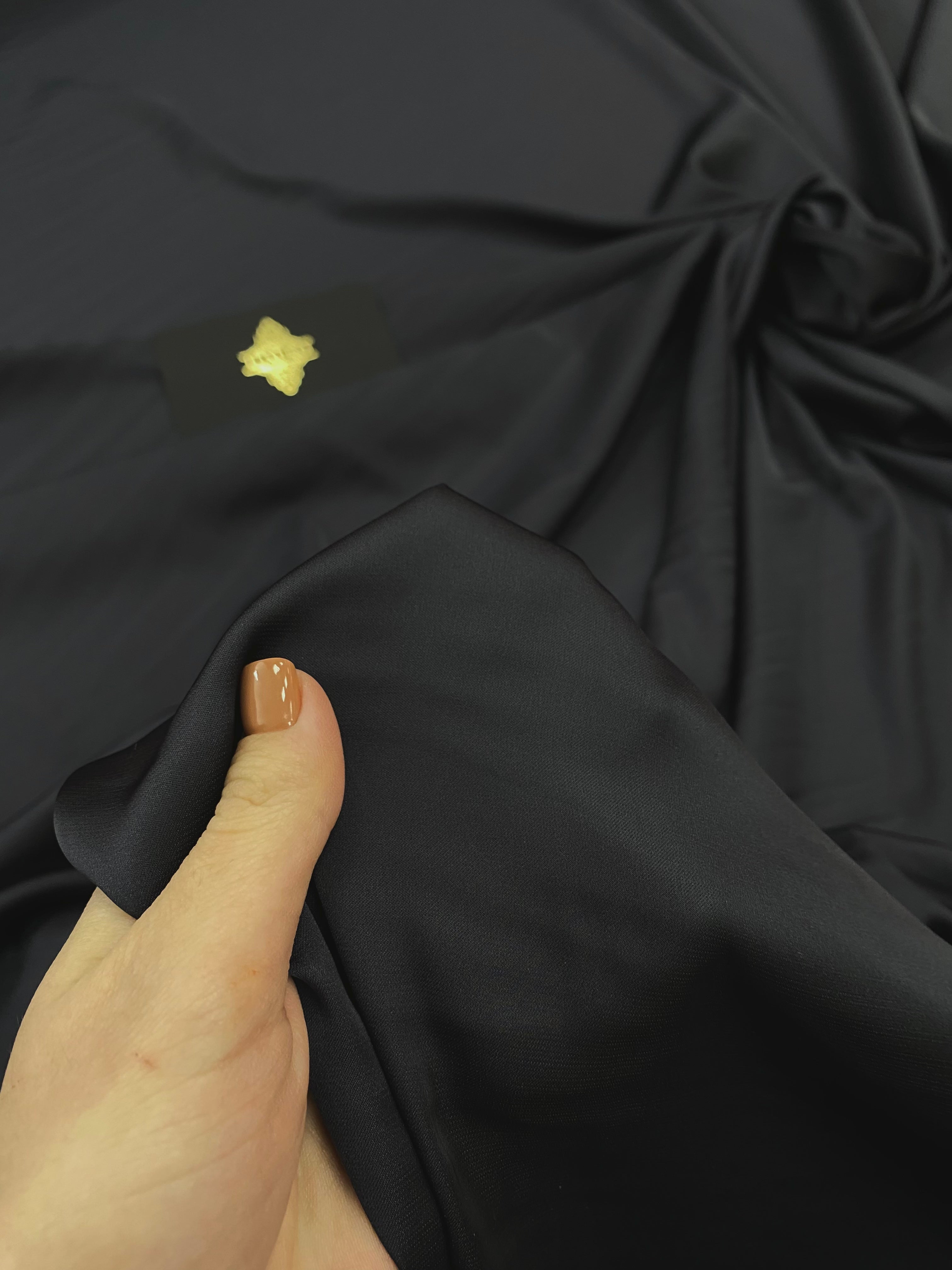 Premium Silky Elastic Satin Anthracite Grey