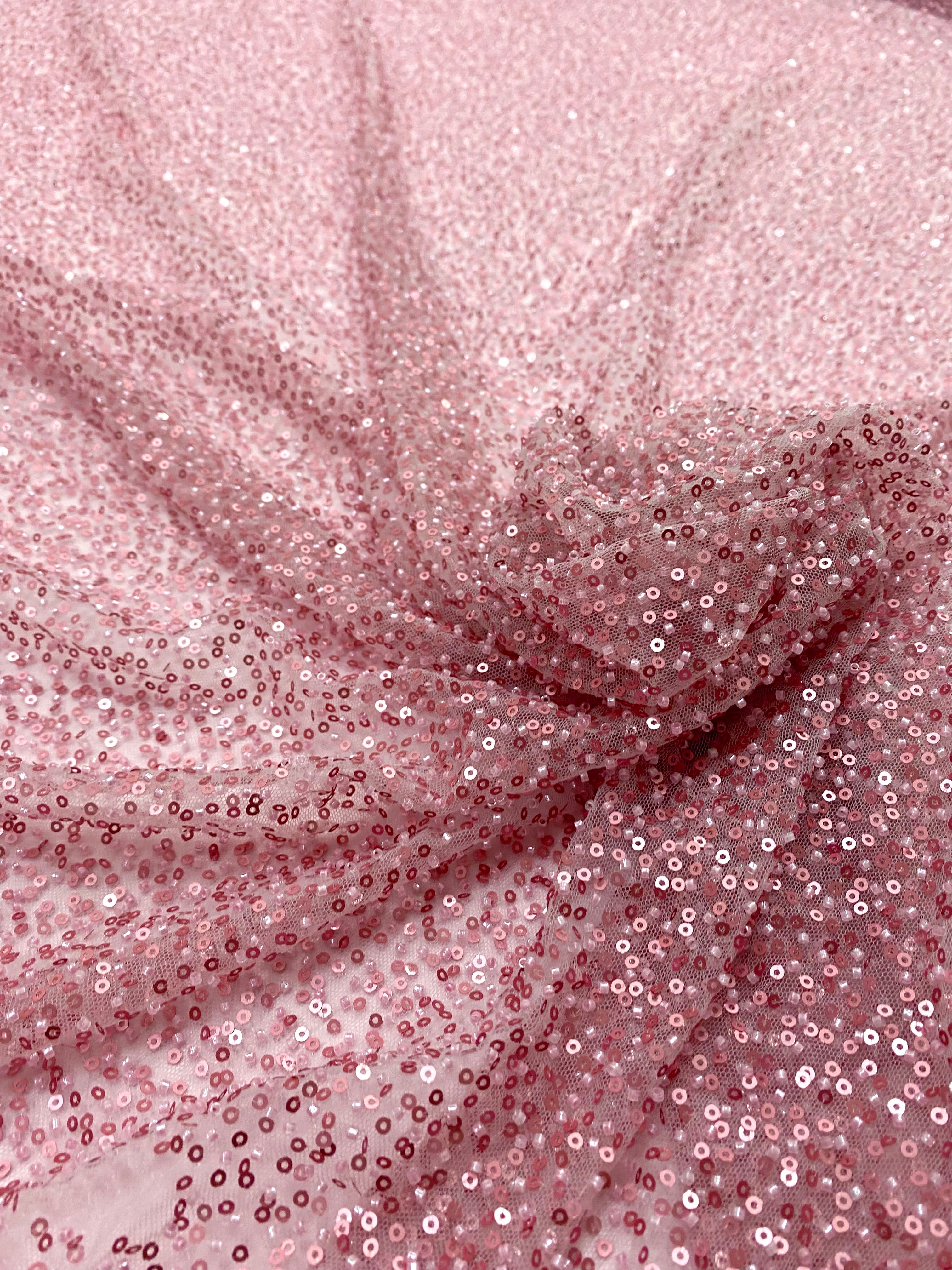 Silver Lace with Linear Pattern, with Pearls and Sequins