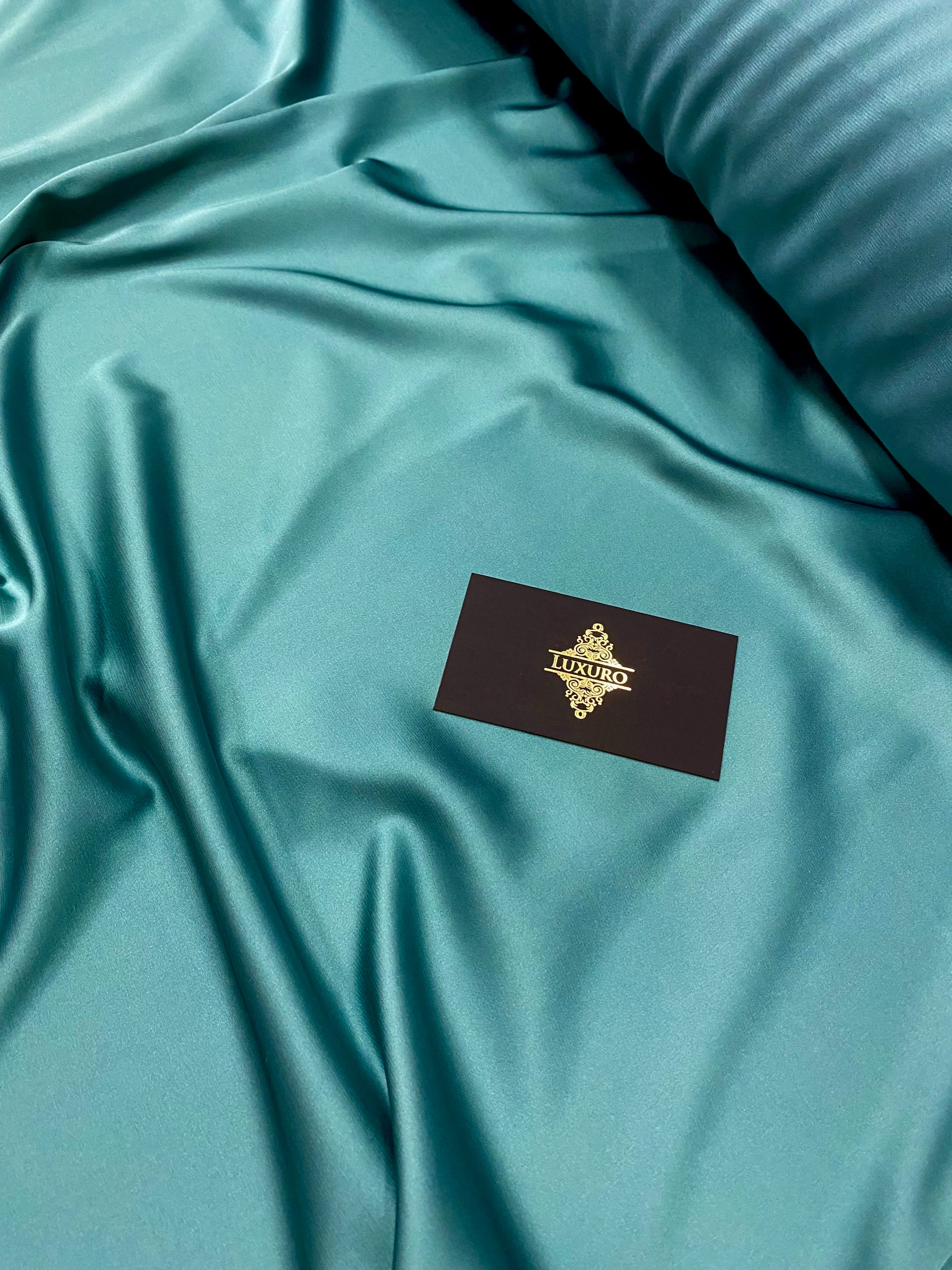 Premium Silky Elastic Satin Navy Green