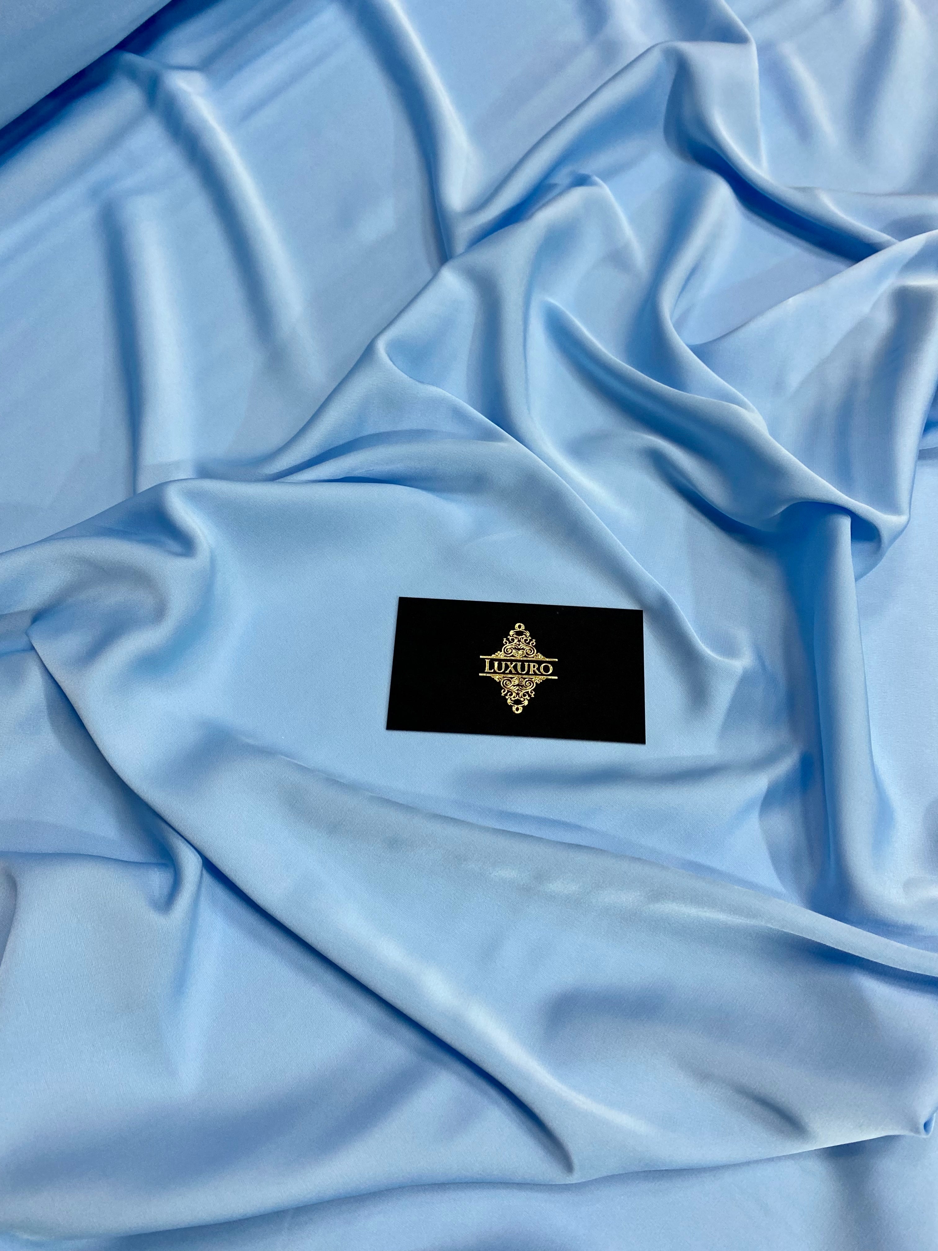Satin Elastic Silky Premium Baby Blue