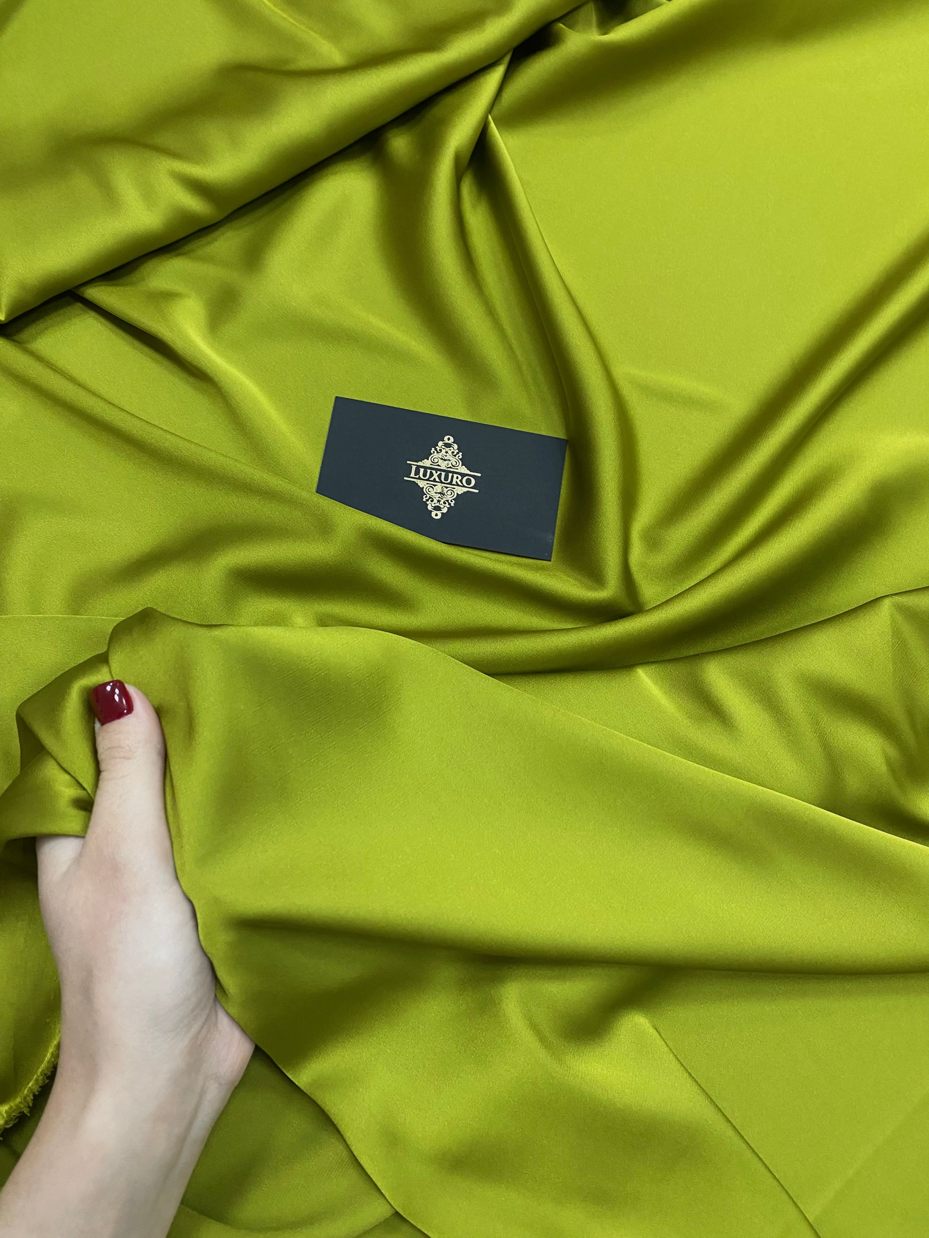 Premium Silky Elastic Satin Pistachio