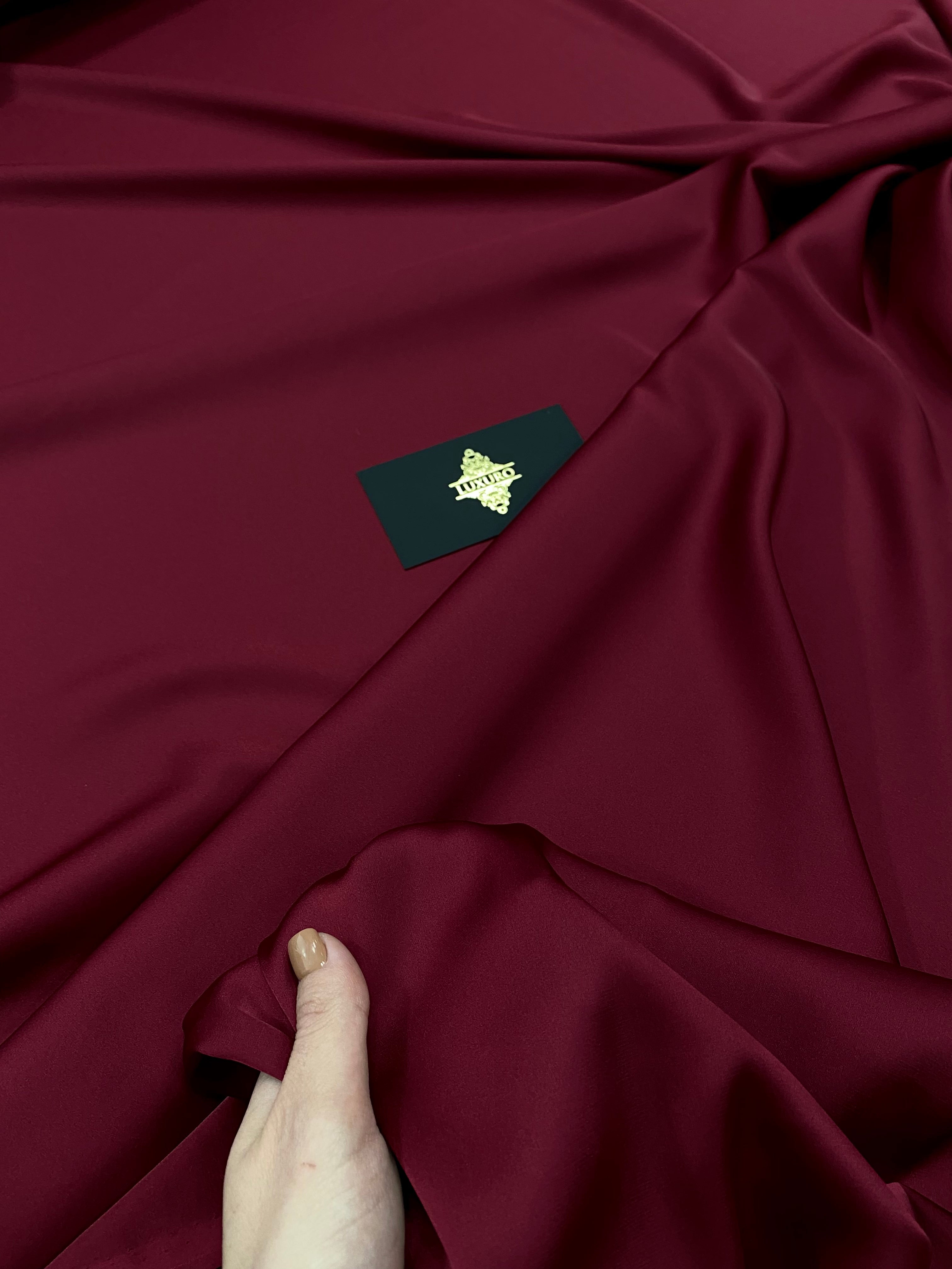 Premium Silky Elastic Satin Bordeaux