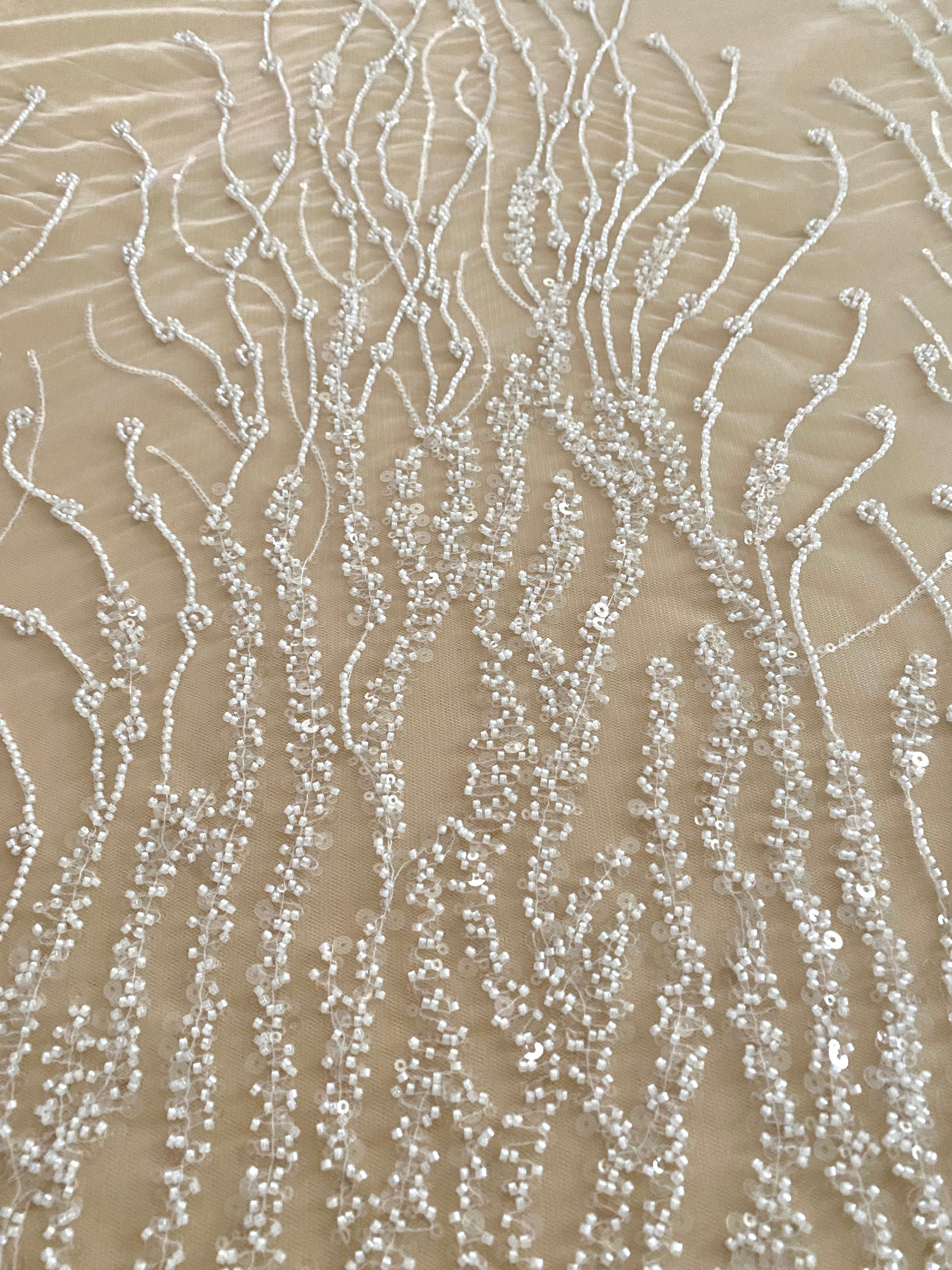 Ivory Couture Lace with Beads and Sequins