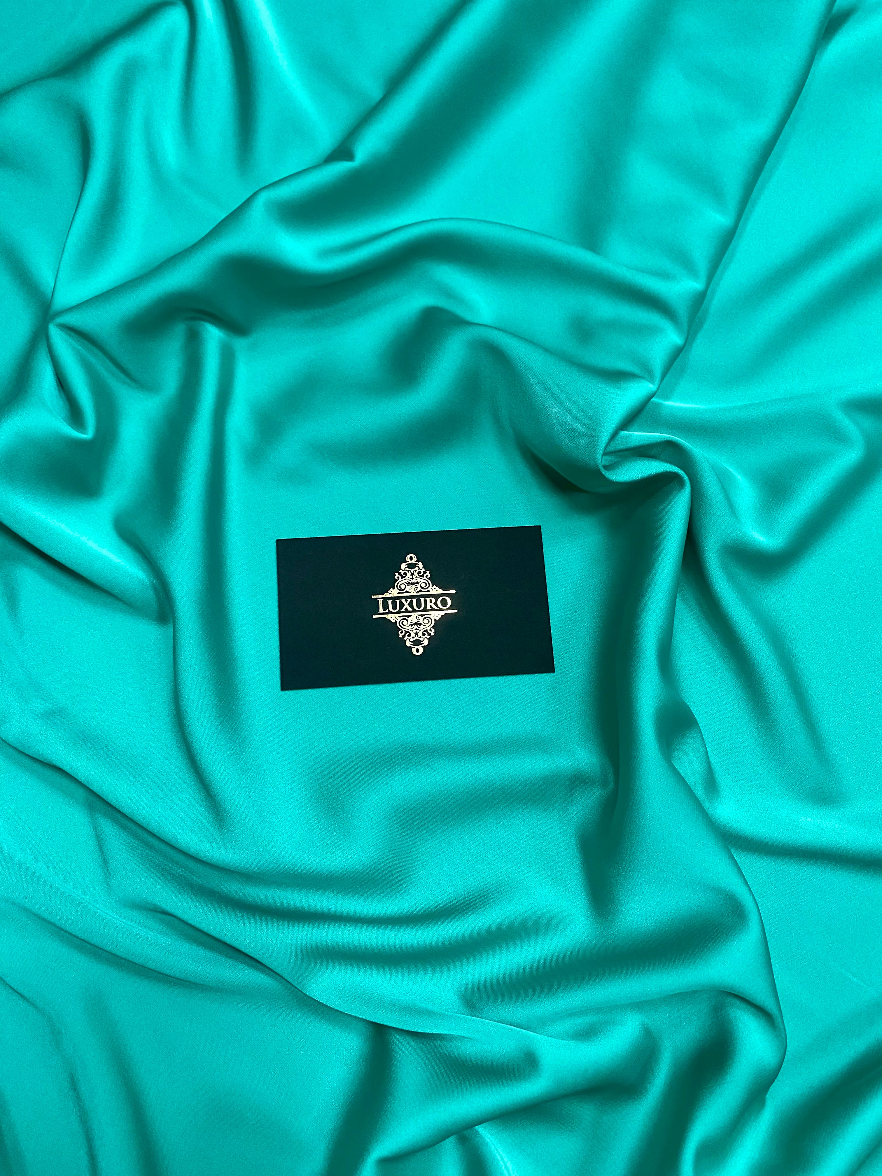 Premium Silky Elastic Satin Turquoise