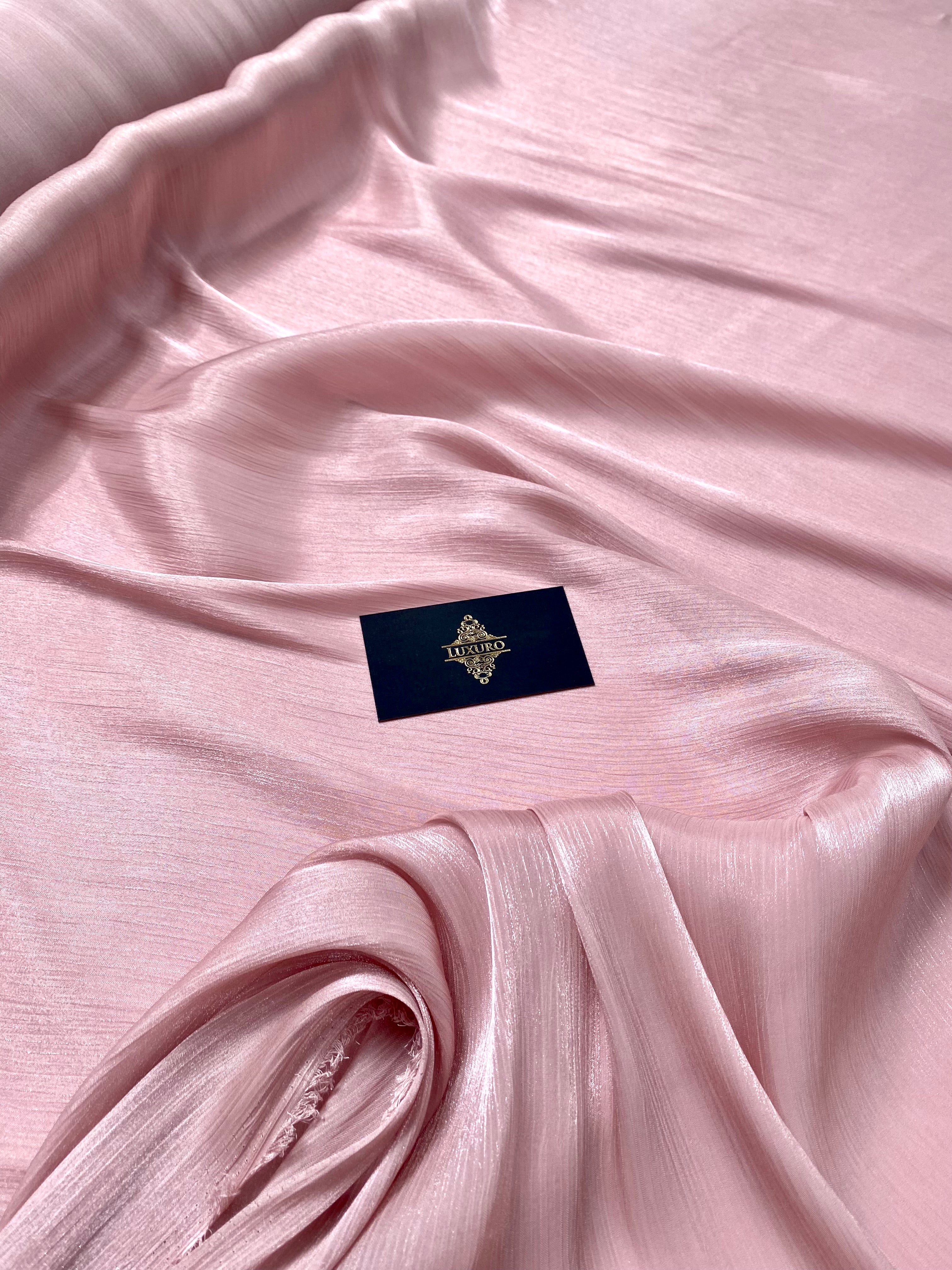 Dusty Pink Crepe Filmed Veil