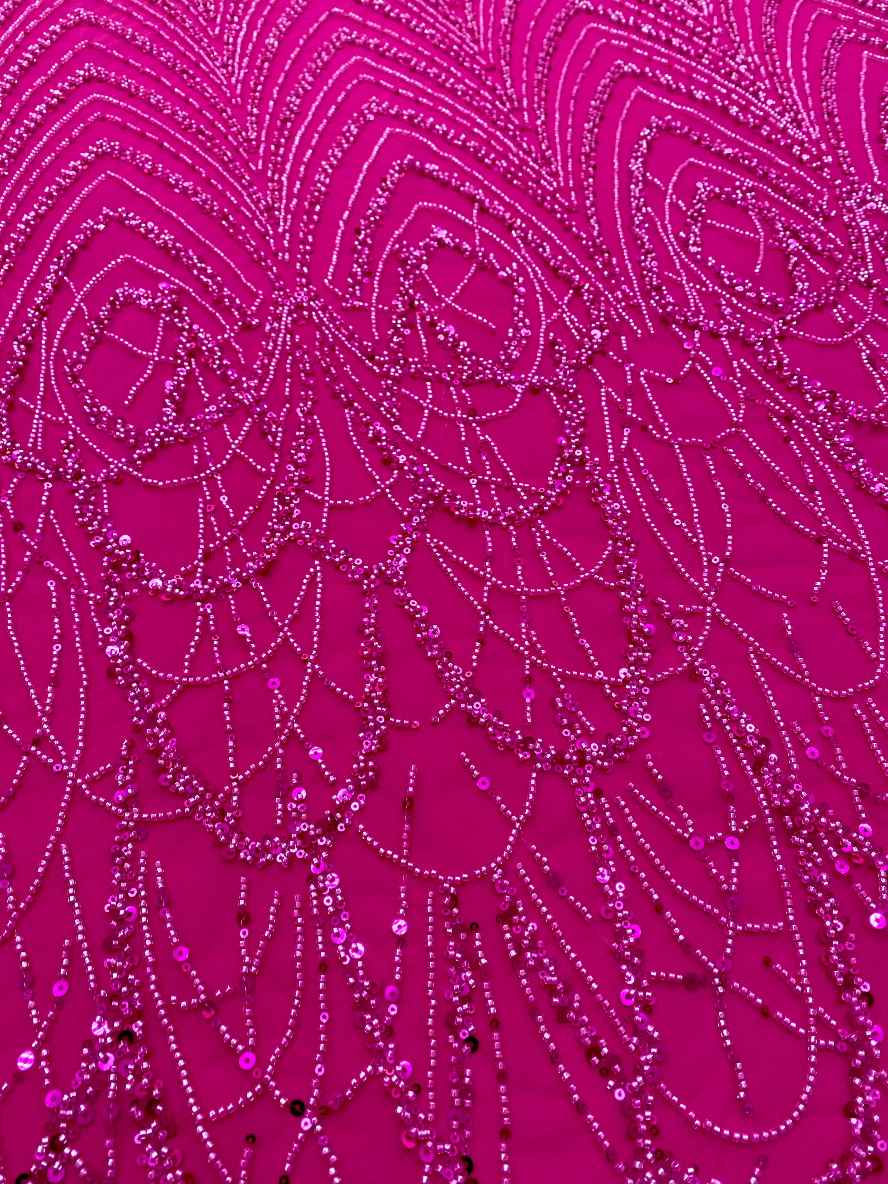 Black Couture Lace, with Beads and Sequins 