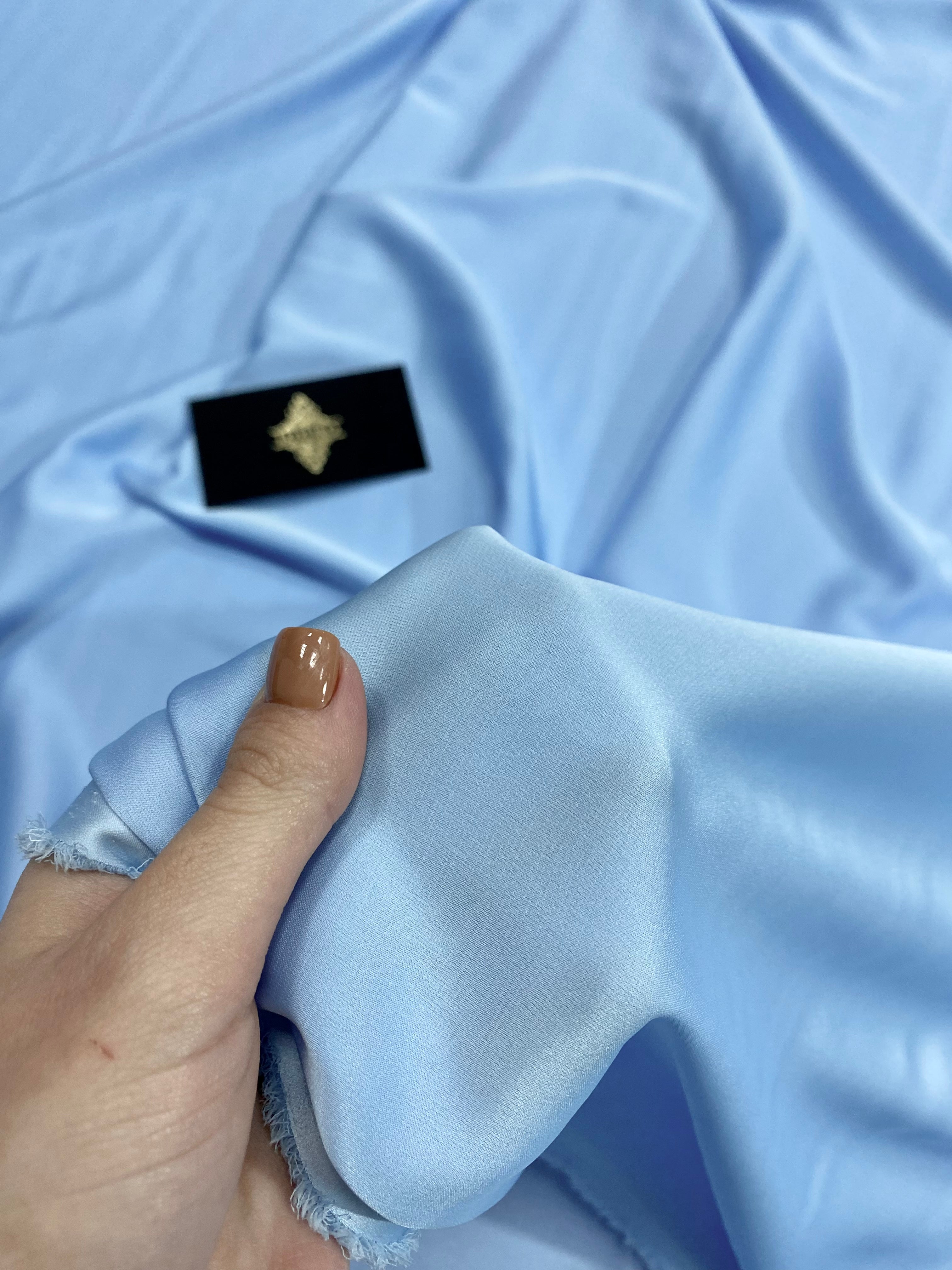 Satin Elastic Silky Premium Baby Blue