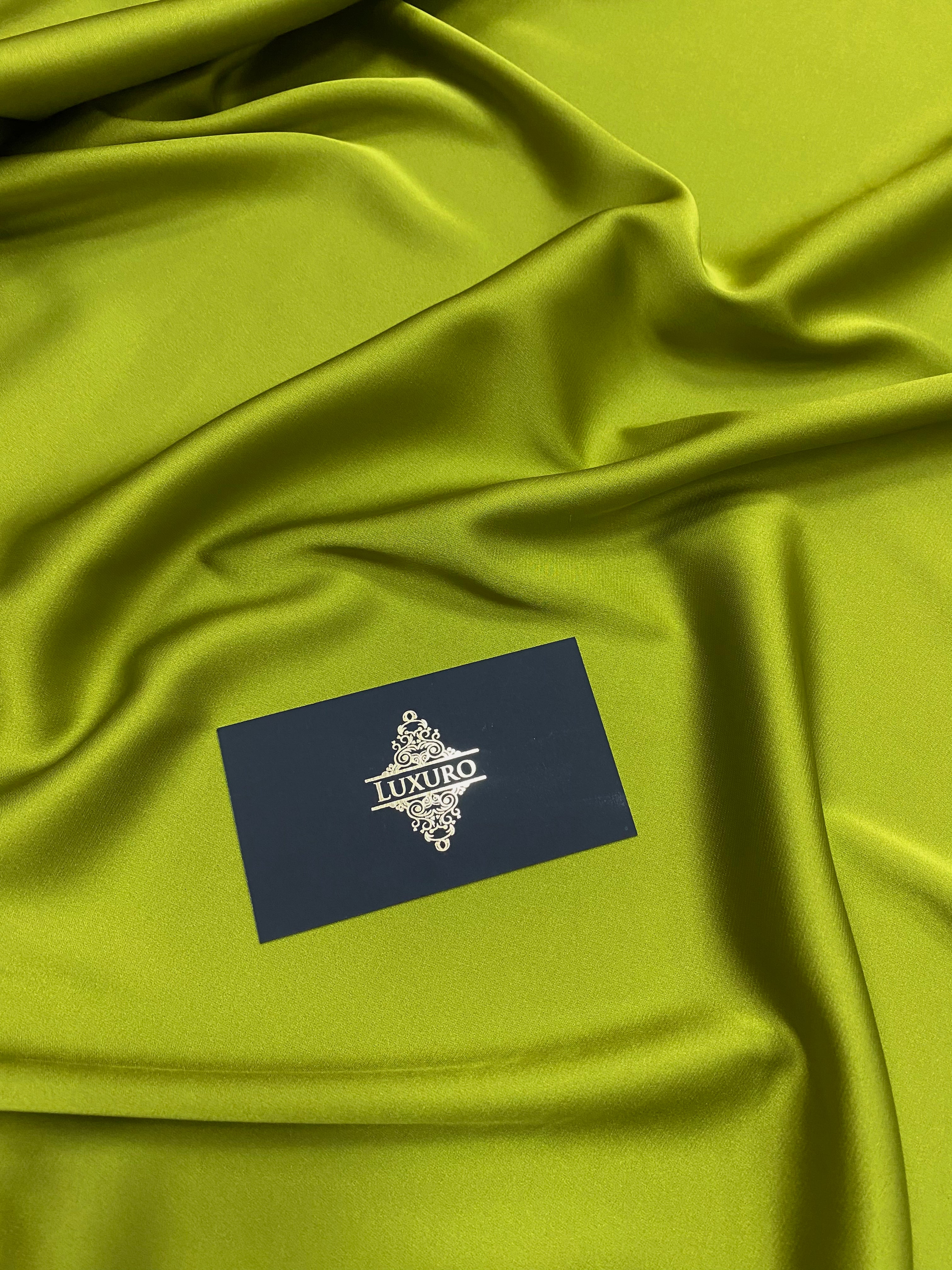 Premium Silky Elastic Satin Pistachio