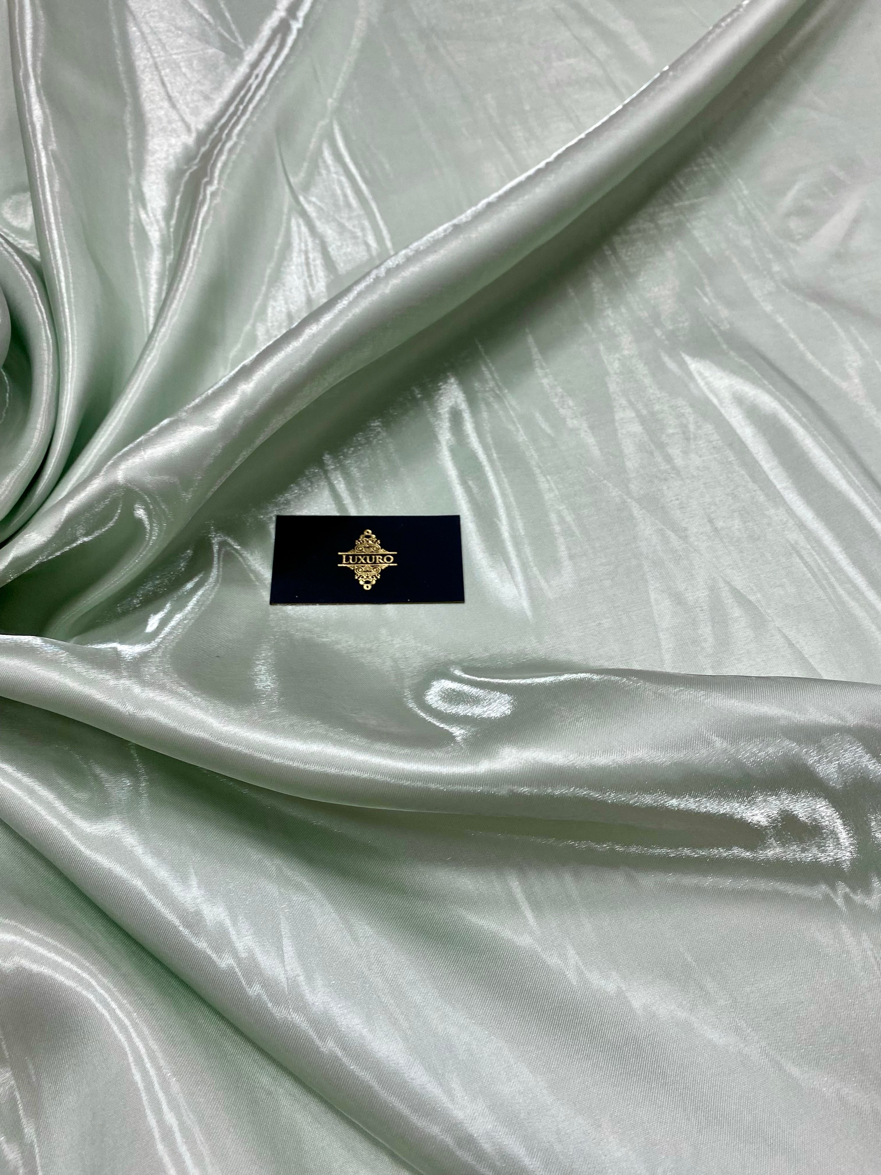 Duck Egg Green Liquid Satin
