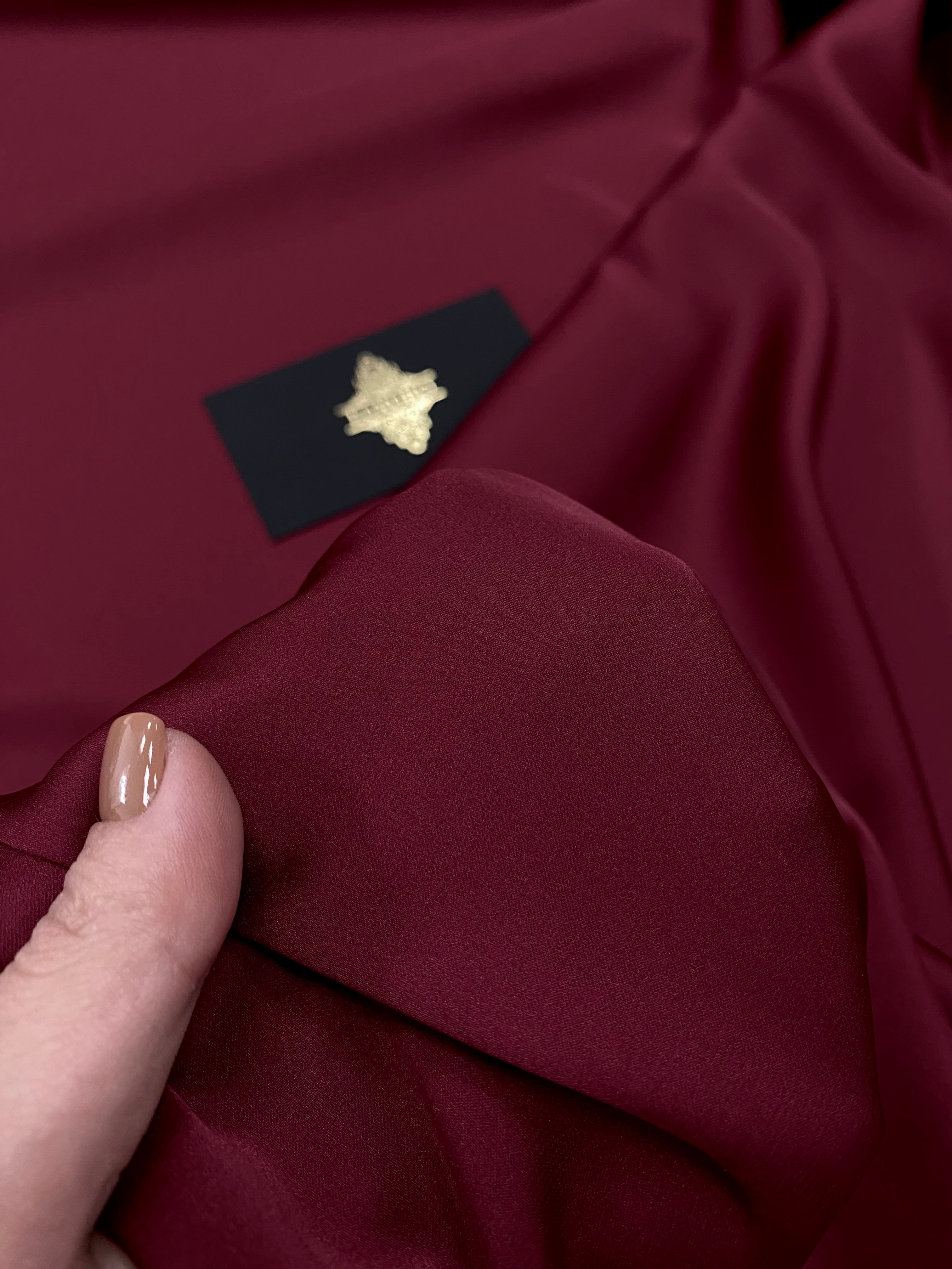 Premium Silky Elastic Satin Bordeaux