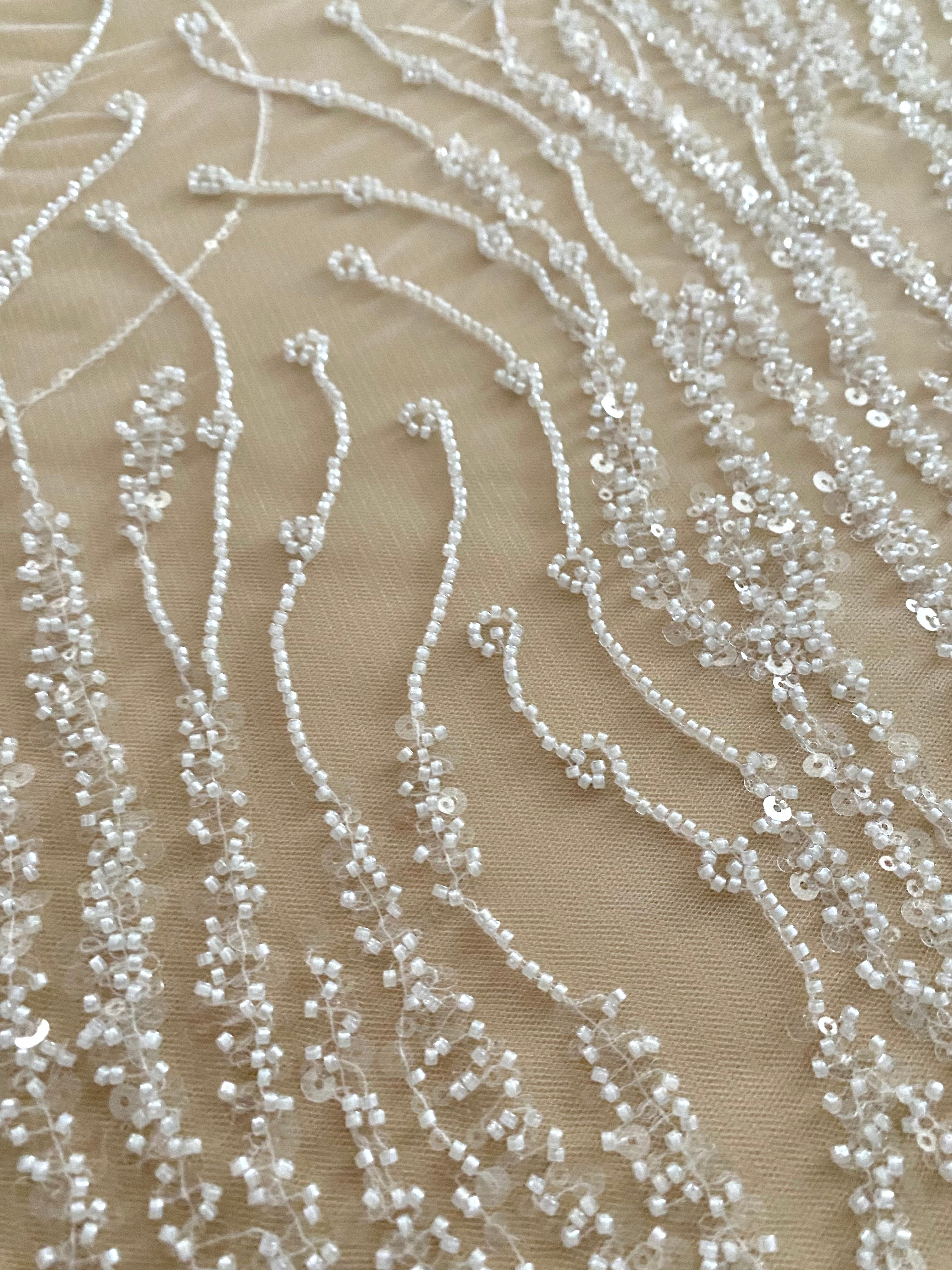 Ivory Couture Lace with Beads and Sequins