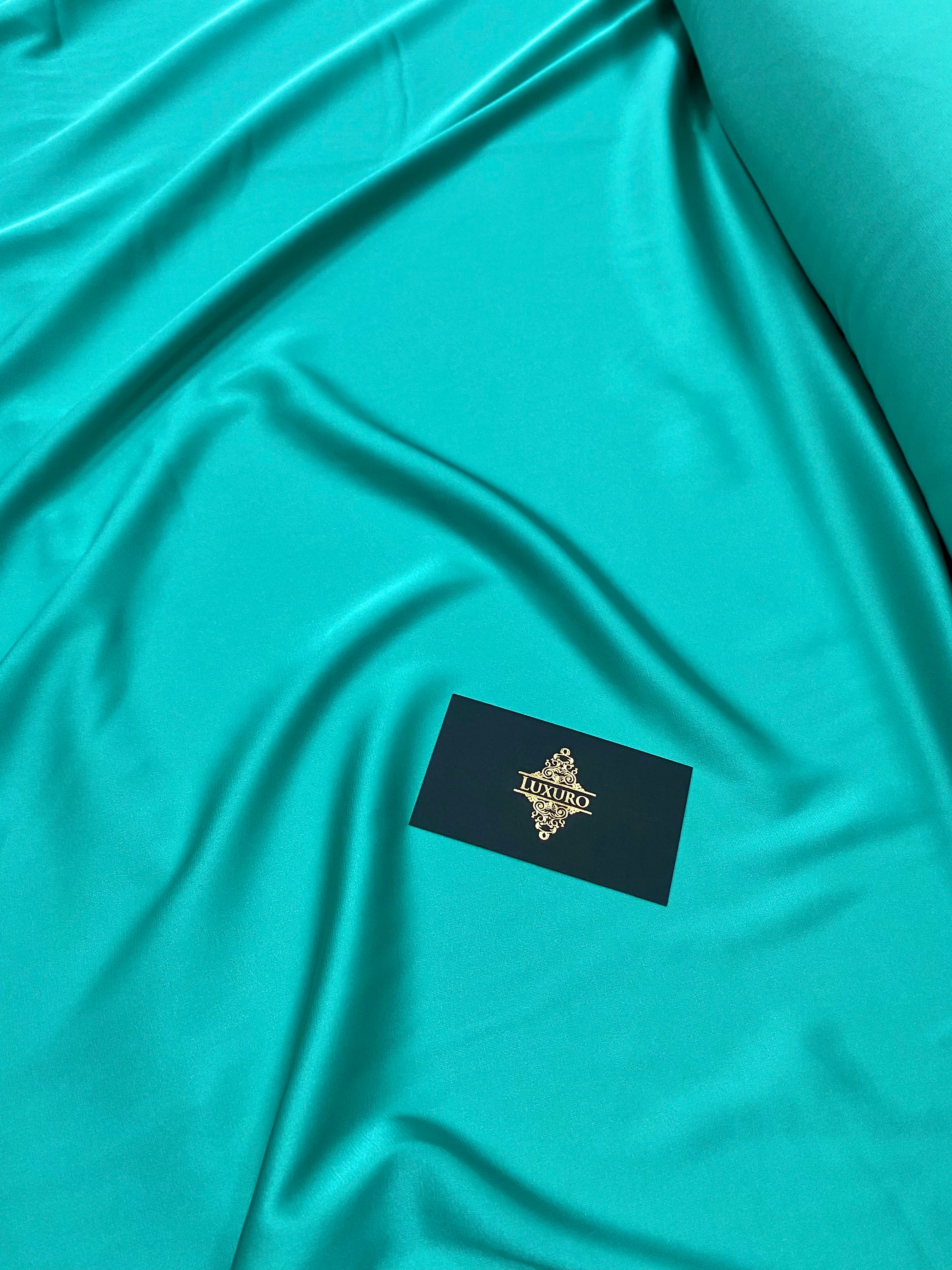 Premium Silky Elastic Satin Turquoise