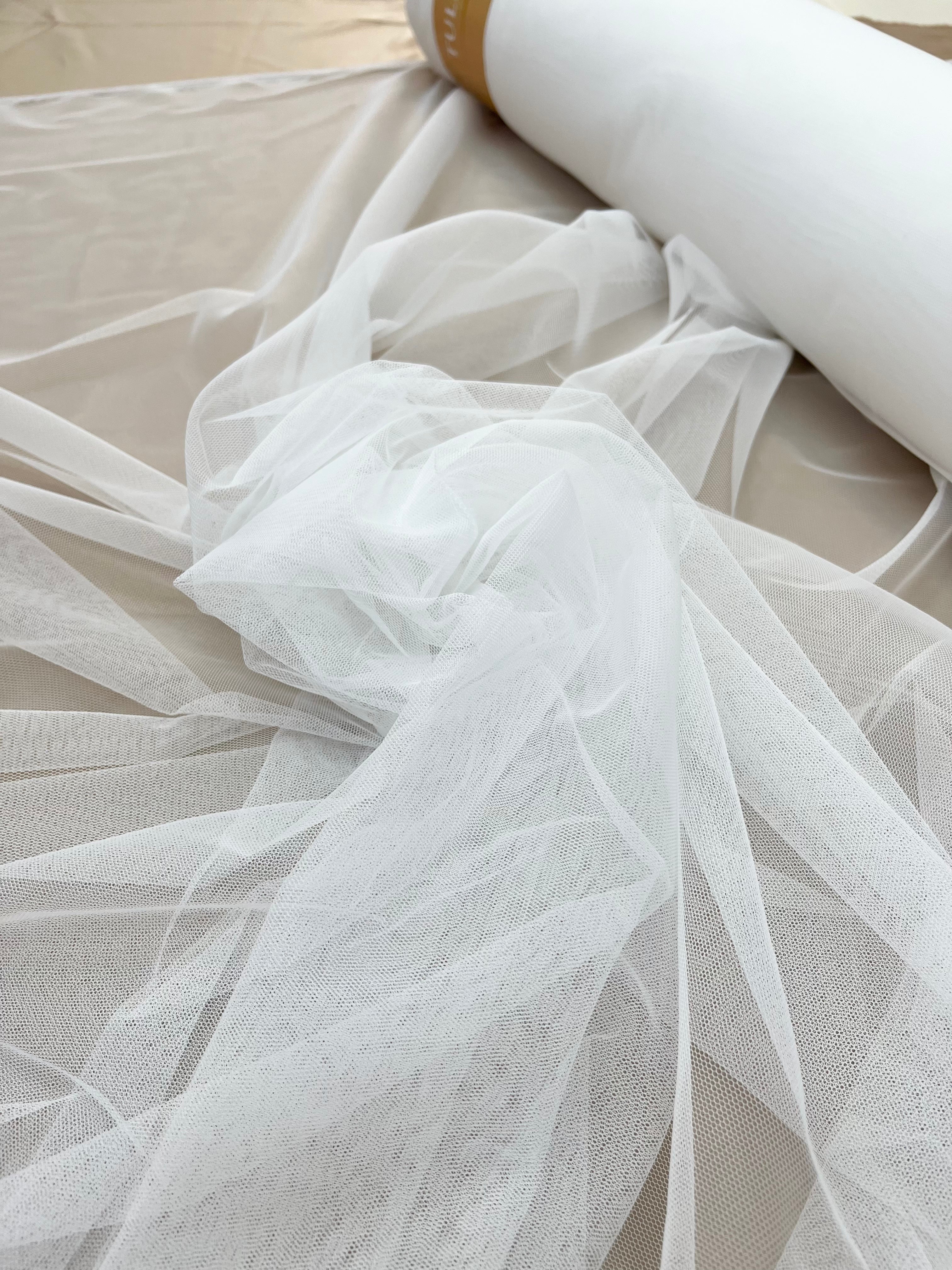 Tulle Elastic Ivory - 1.5 m Width