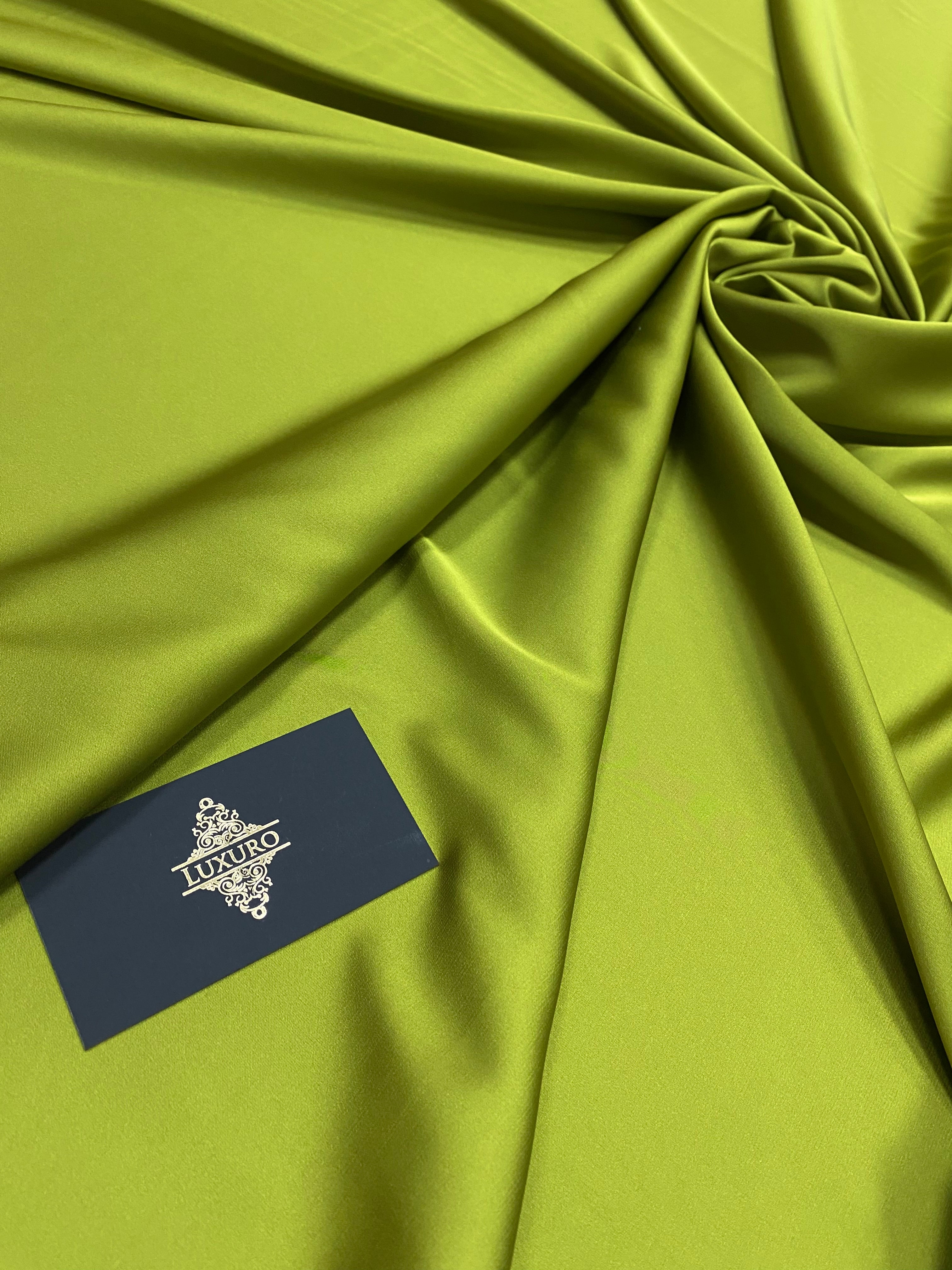 Premium Silky Elastic Satin Pistachio