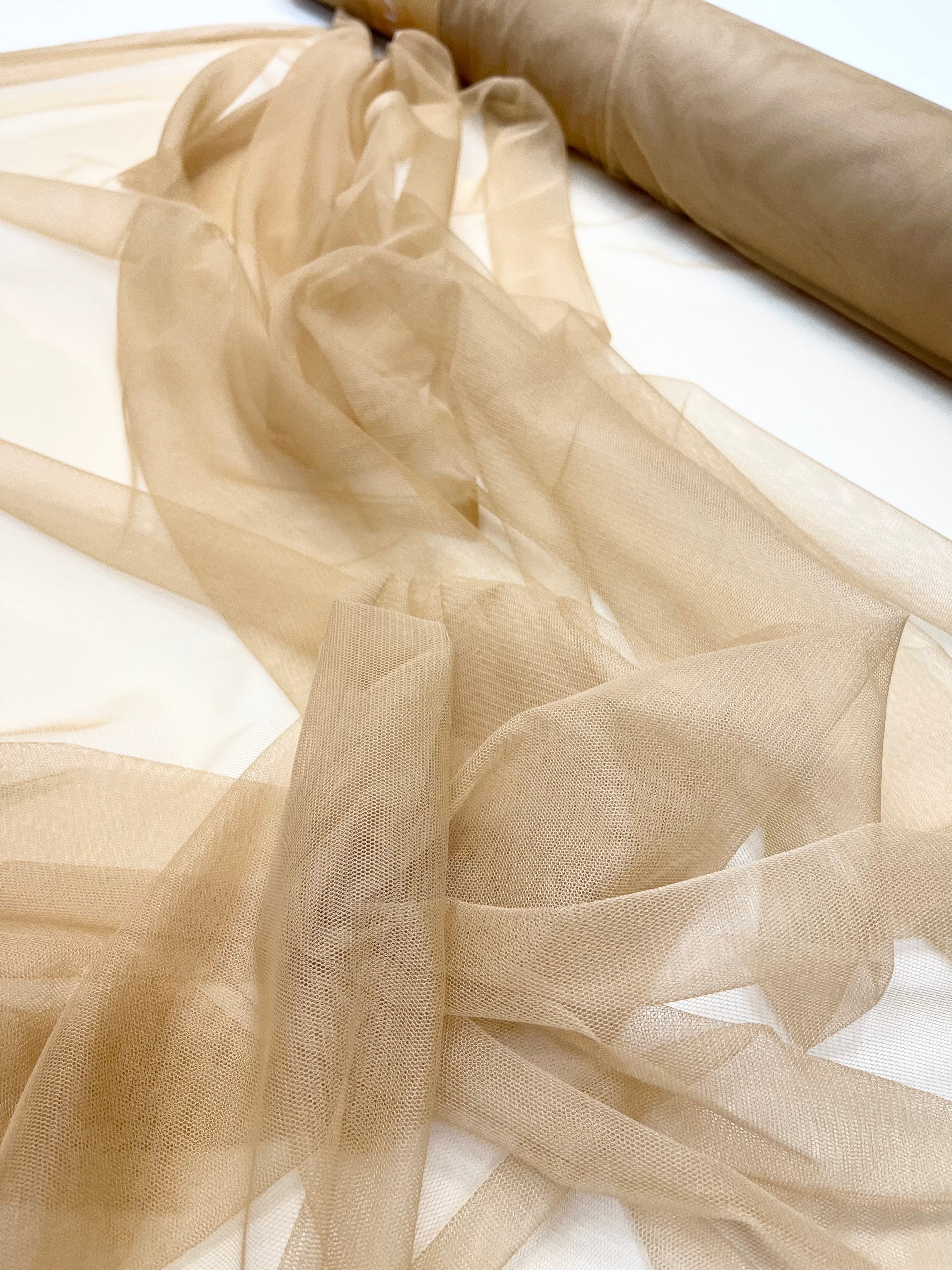 Open Nude Elastic Tulle - 1.5 m Width