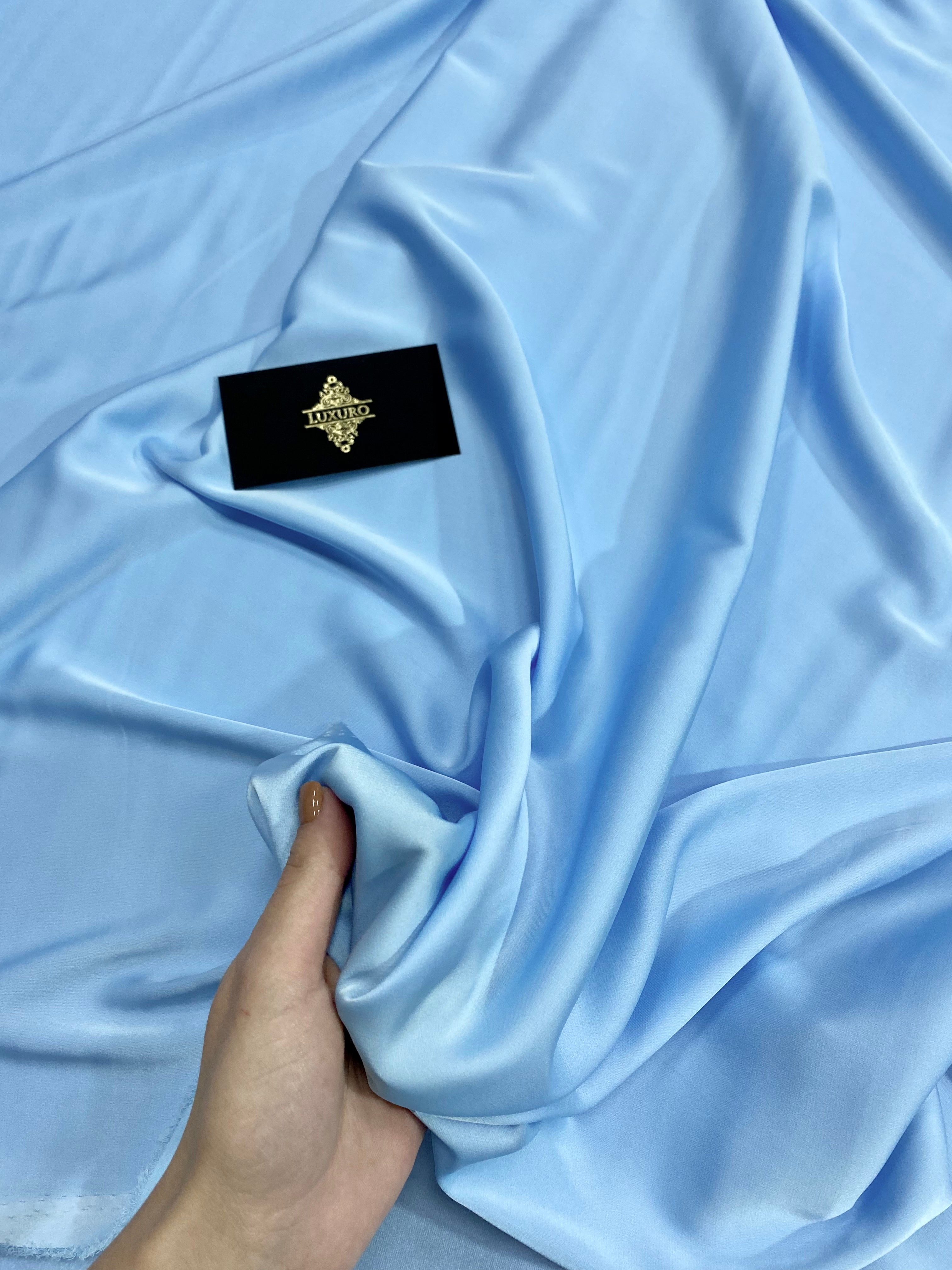 Satin Elastic Silky Premium Baby Blue