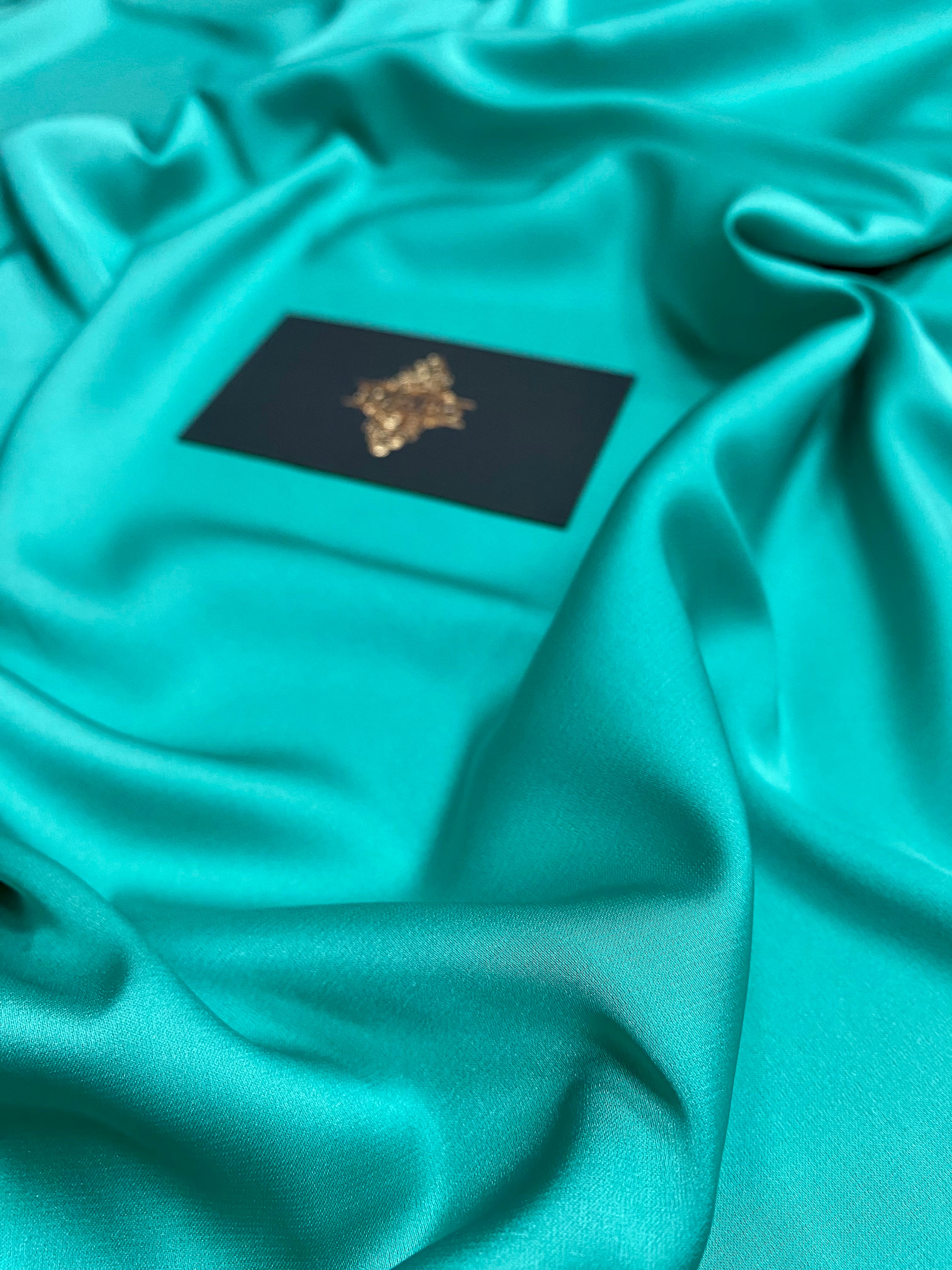 Premium Silky Elastic Satin Turquoise