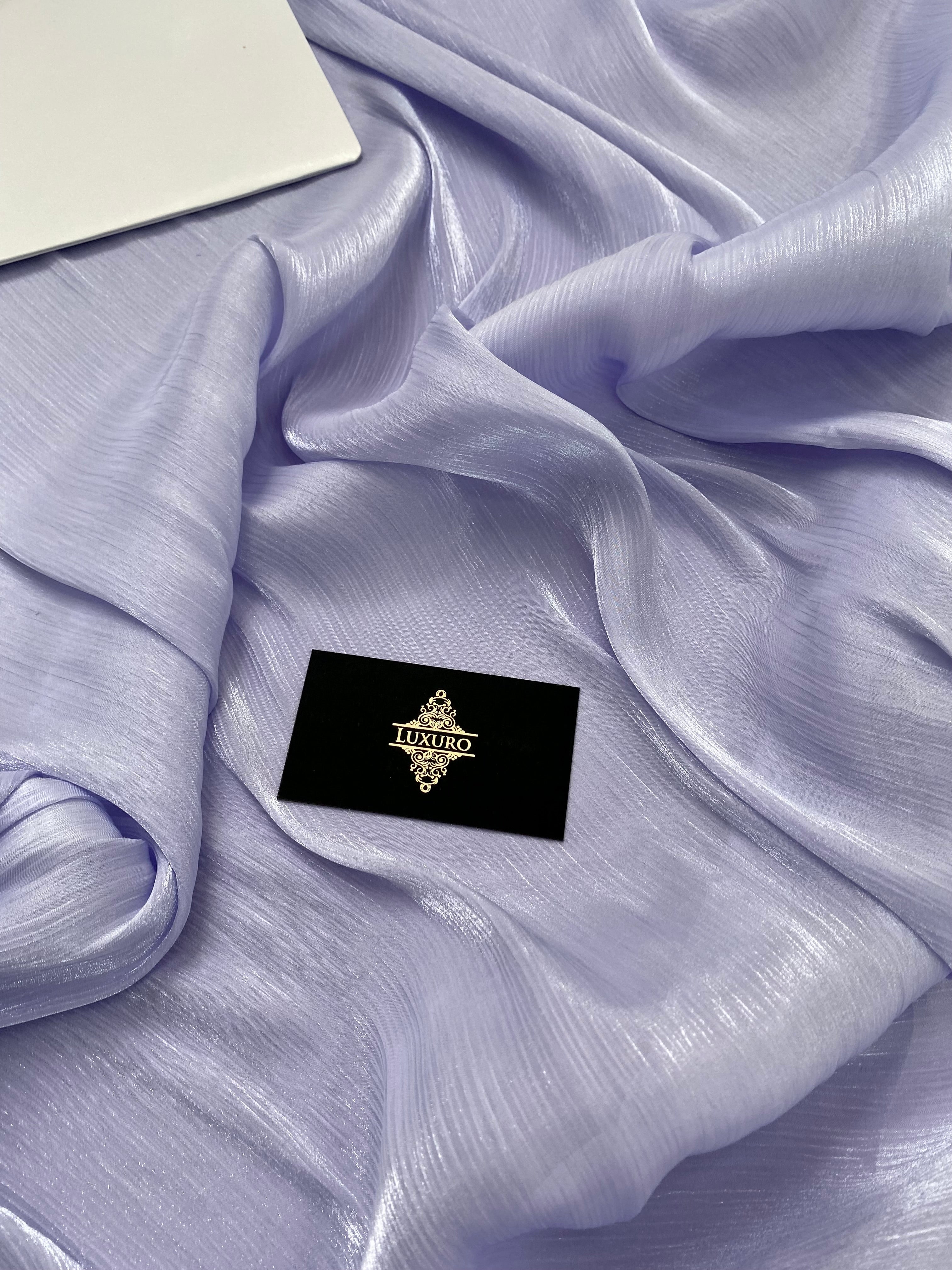 Light Lilac Crepe Filmed Veil