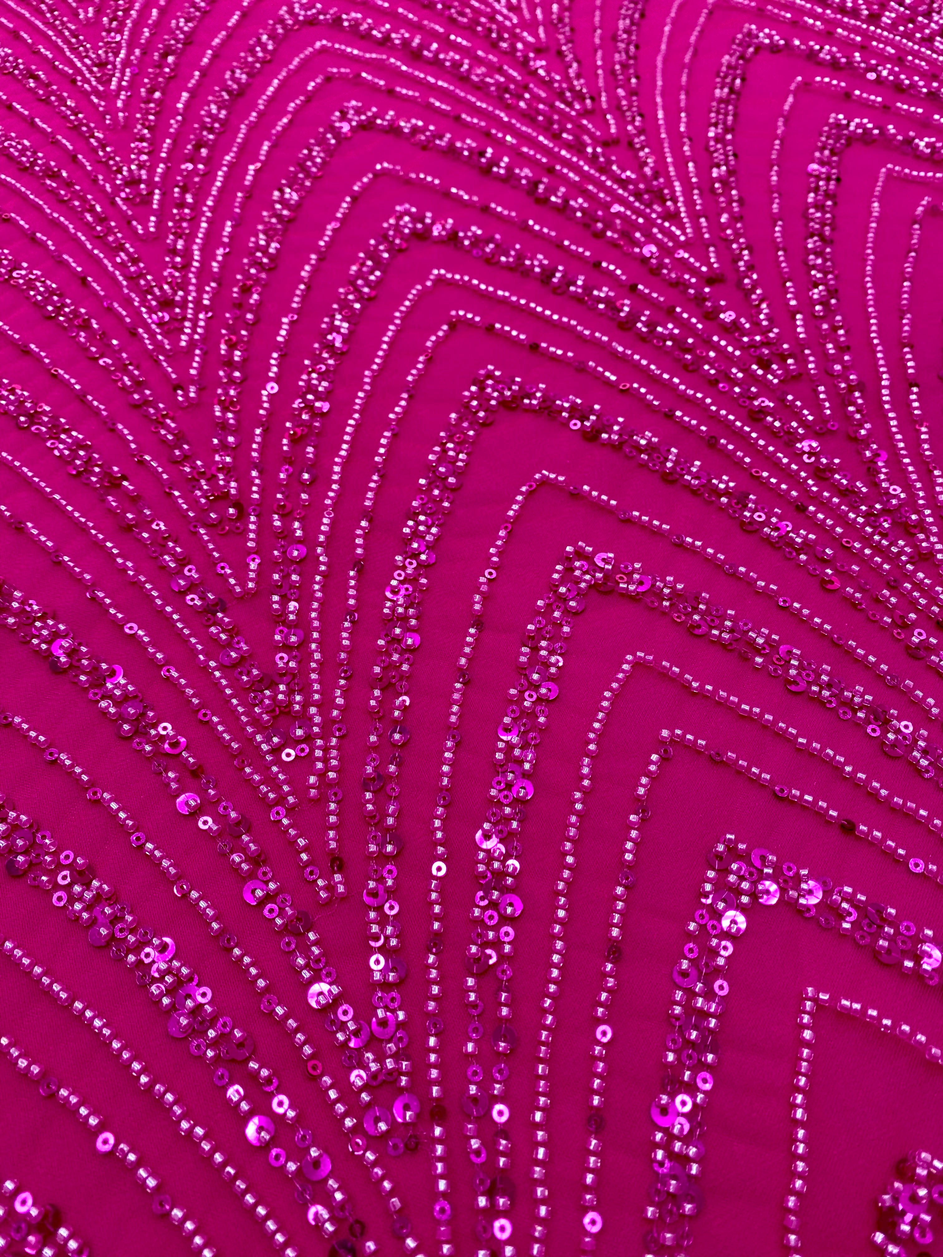 Black Couture Lace, with Beads and Sequins 