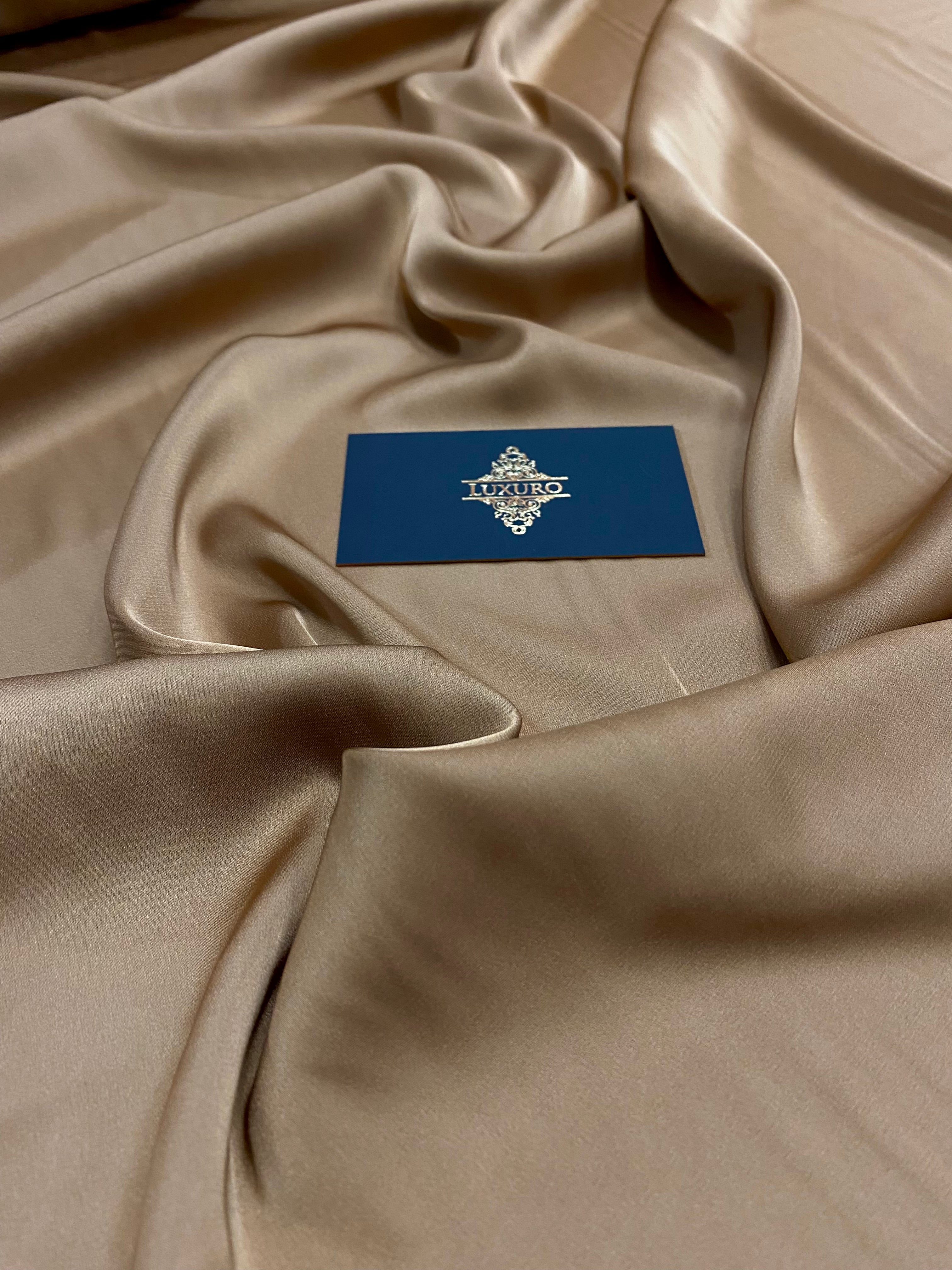 Premium Silky Stretch Satin Dark Nude