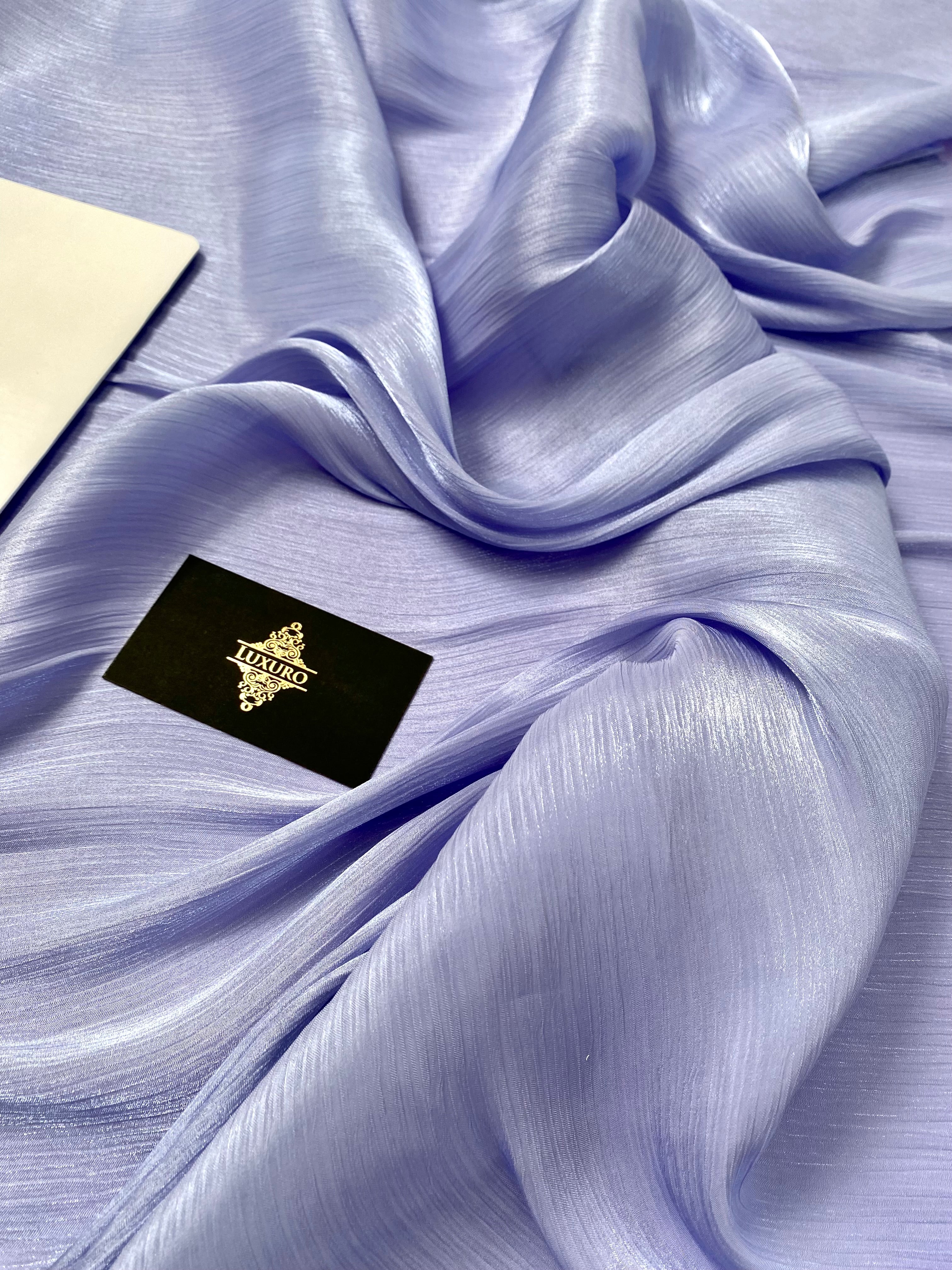 Dark Lilac Crepe Filmed Veil