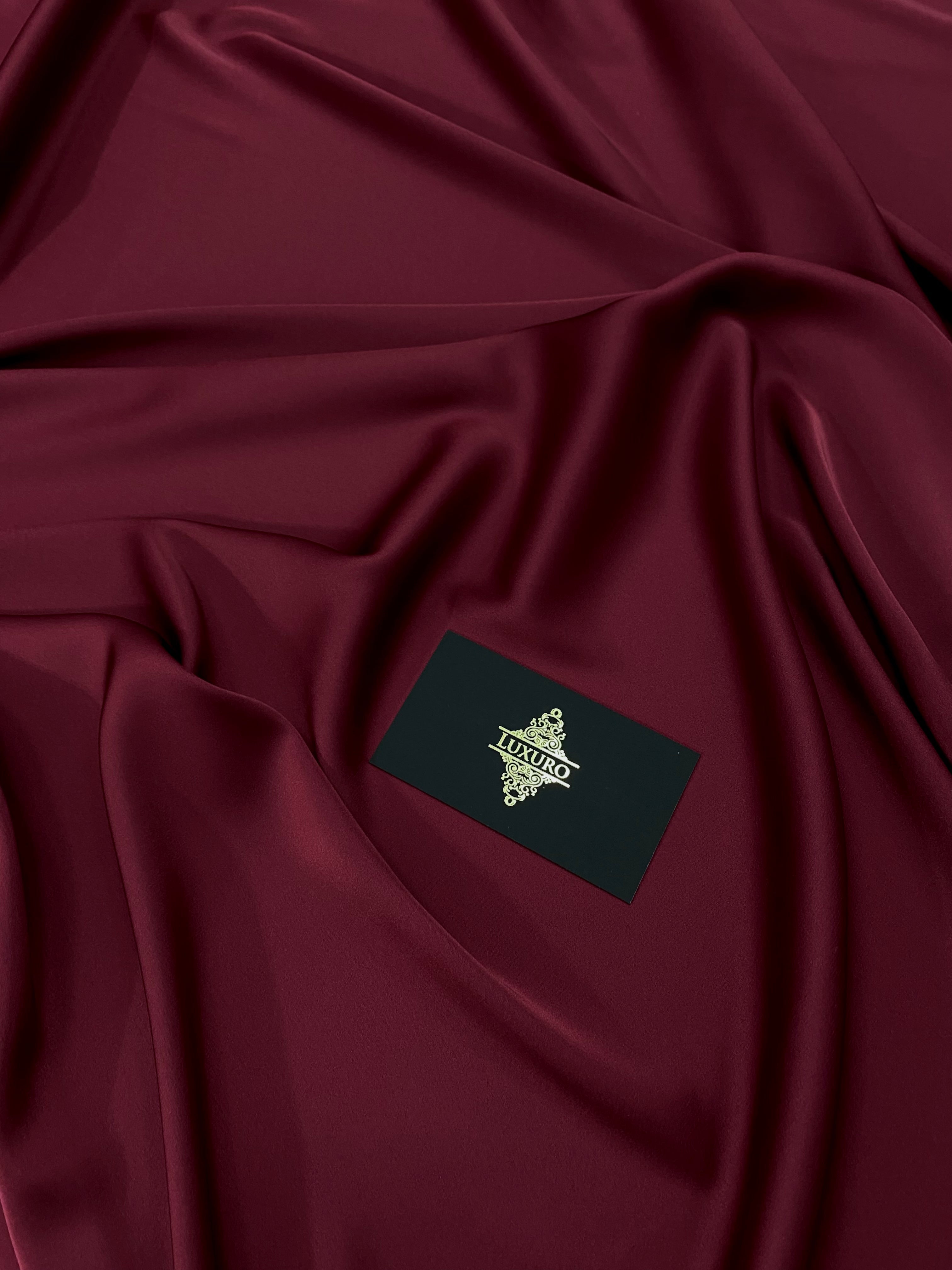 Premium Silky Elastic Satin Bordeaux