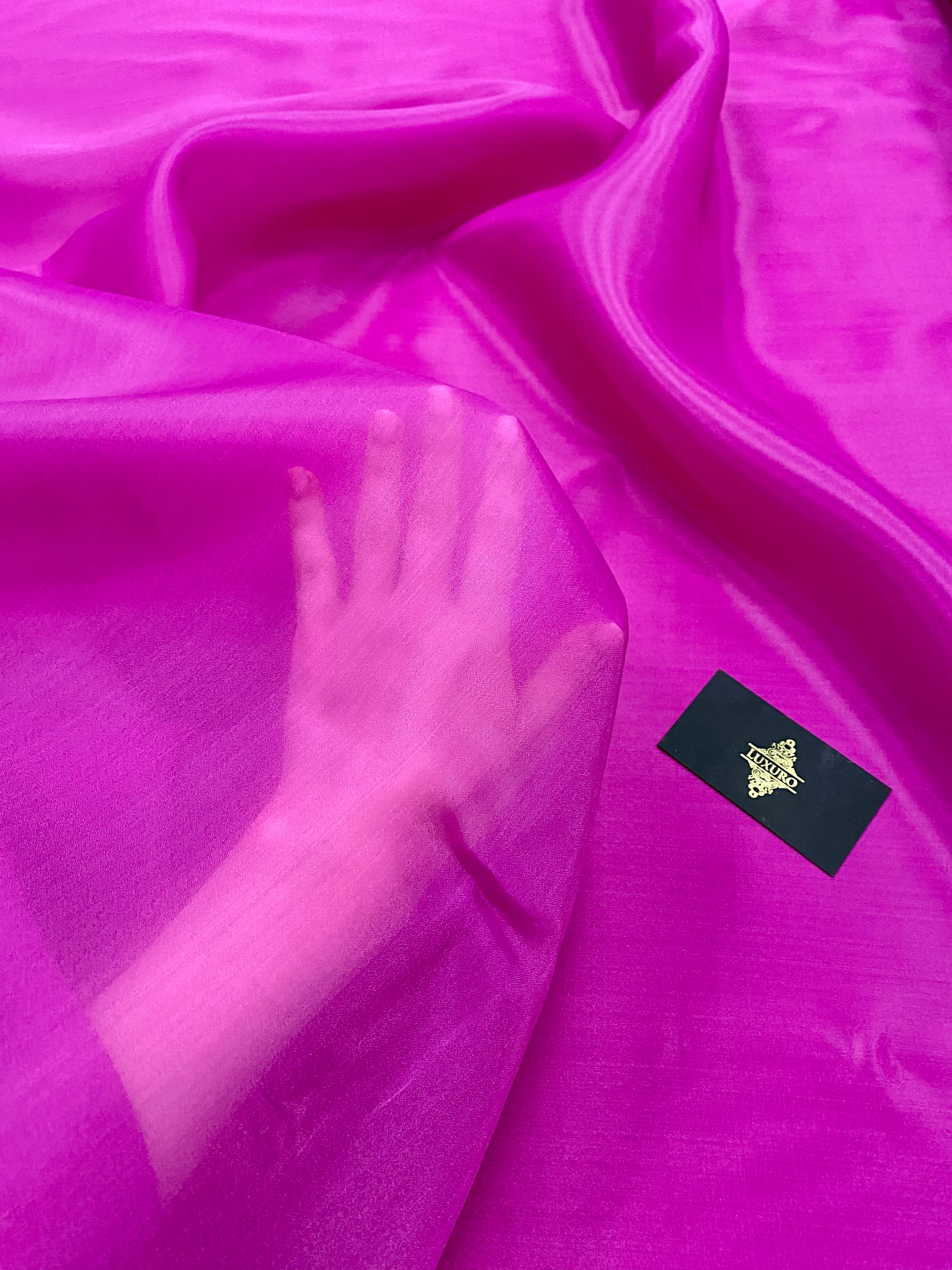 Organza Sidefata Fucsia -  3 m Latime