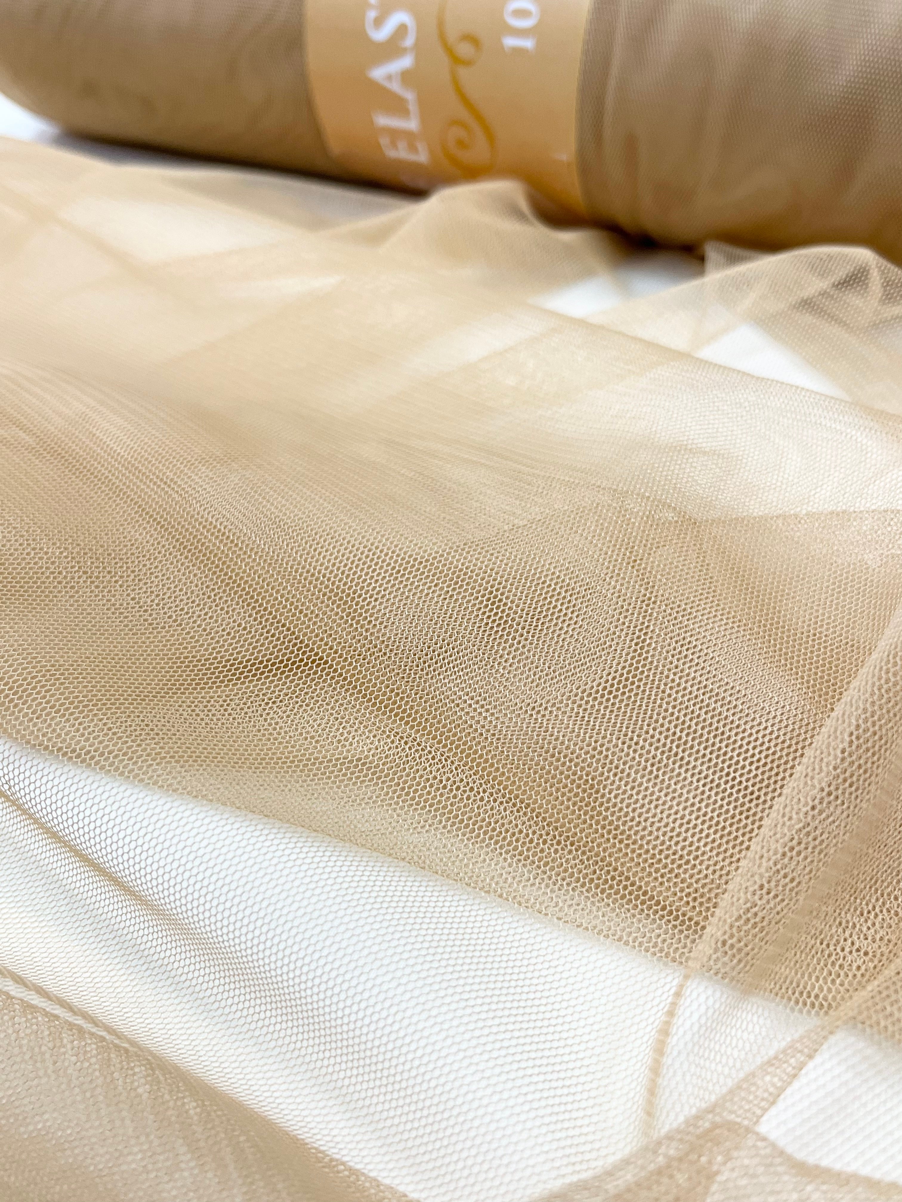 Open Nude Elastic Tulle - 1.5 m Width