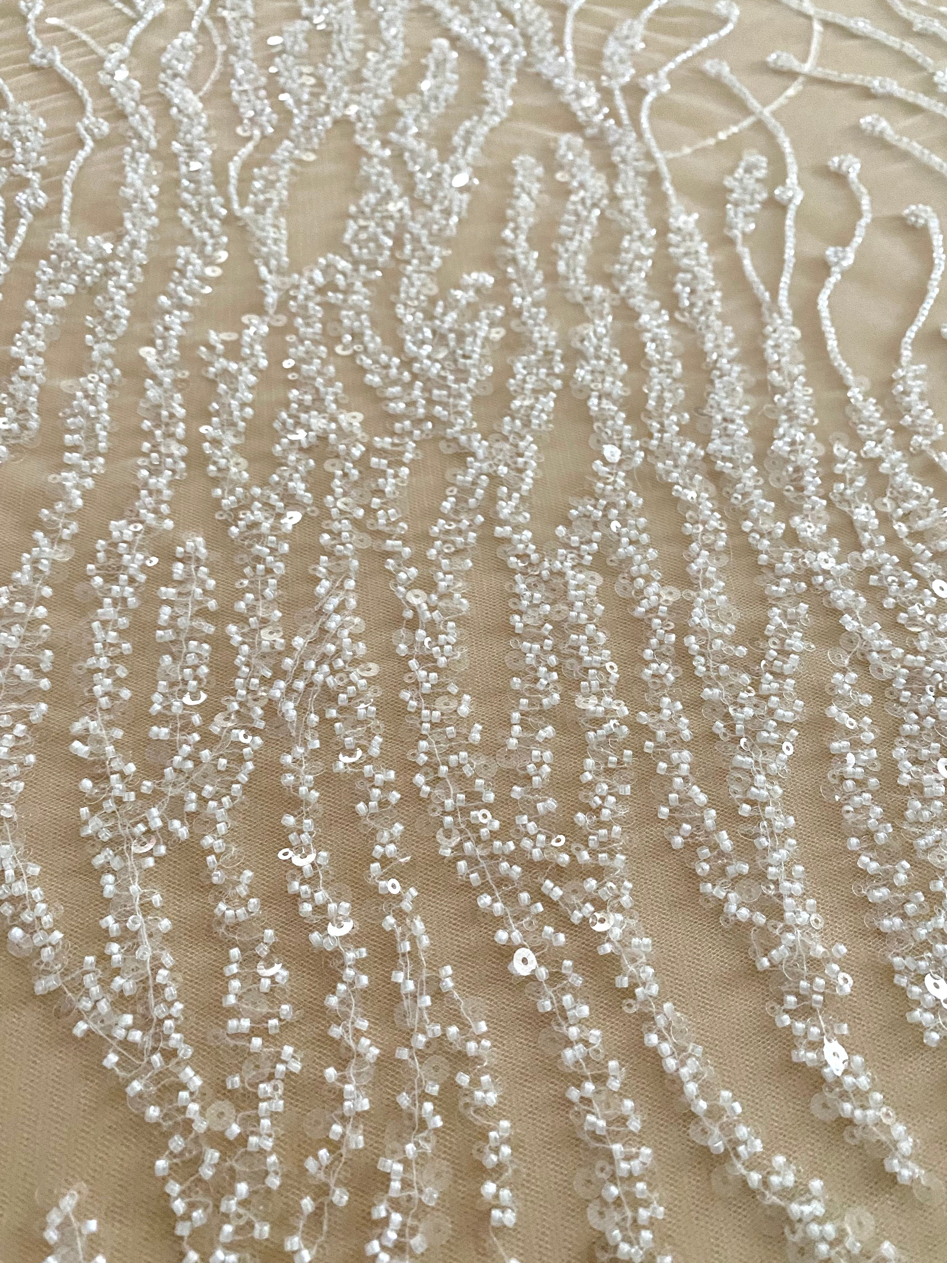 Ivory Couture Lace with Beads and Sequins