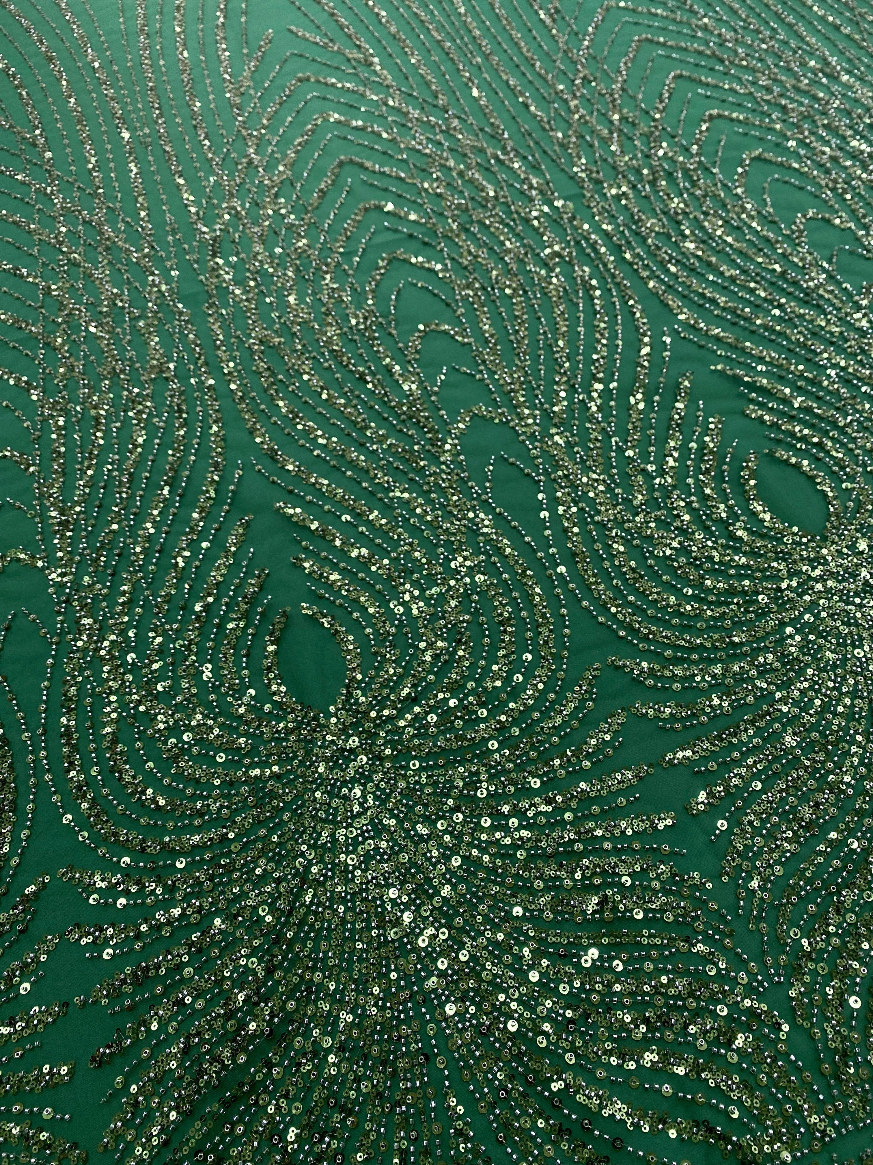 Silver Lace with Strings, Beads and Sequins