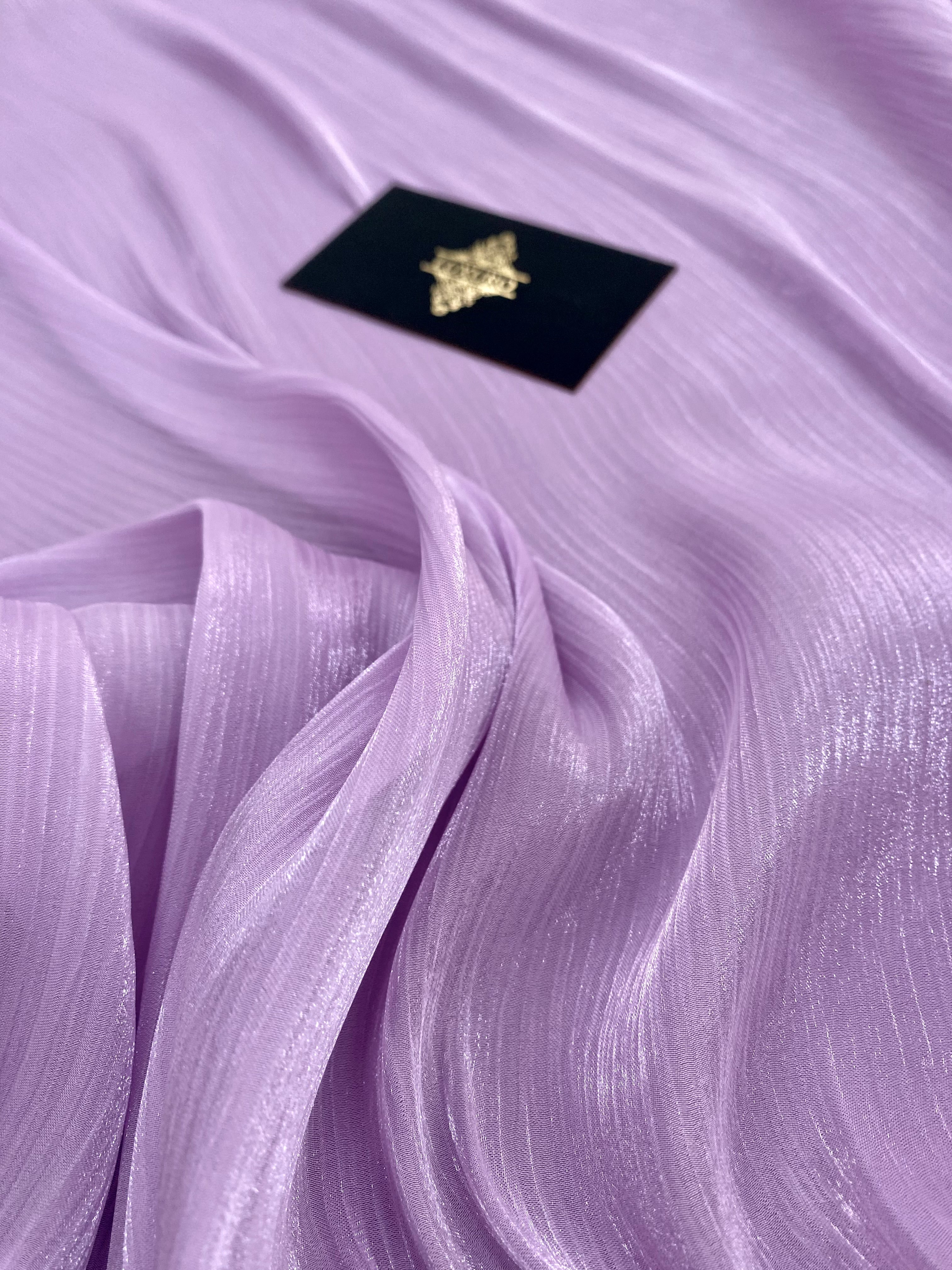 Light Lavender Crepe Filmed Veil