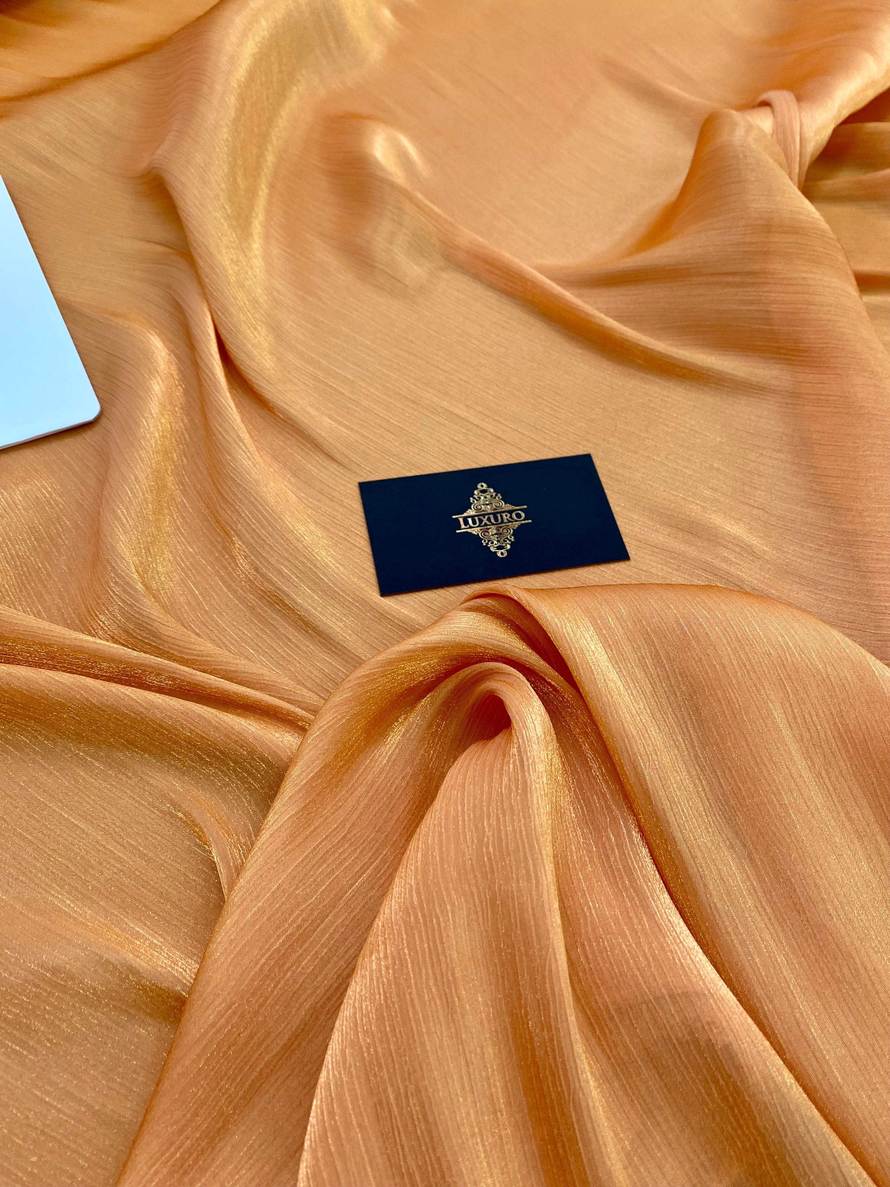 Crepe Filmed Veil Burnt Orange