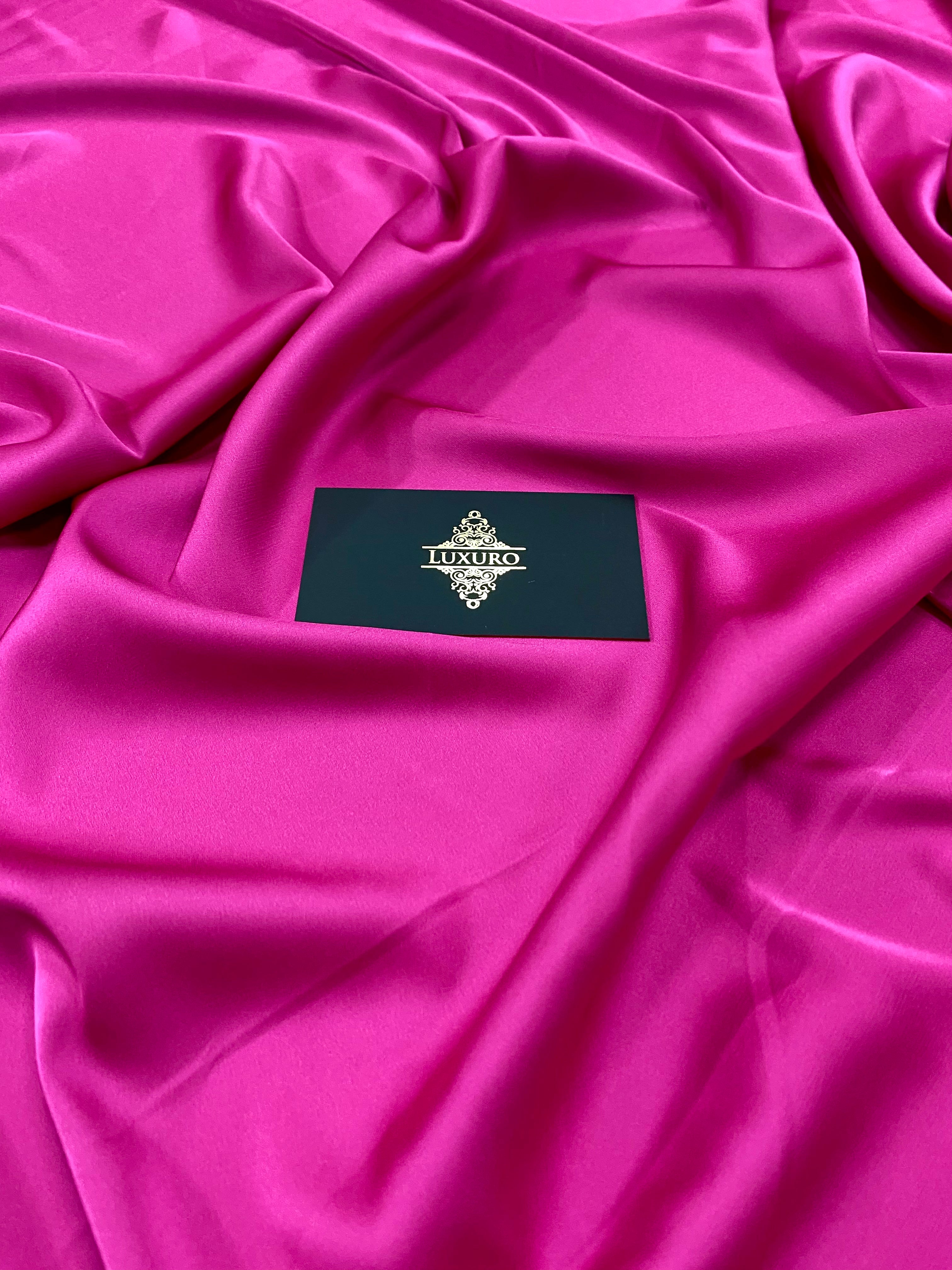 Premium Silky Elastic Satin Fuchsia
