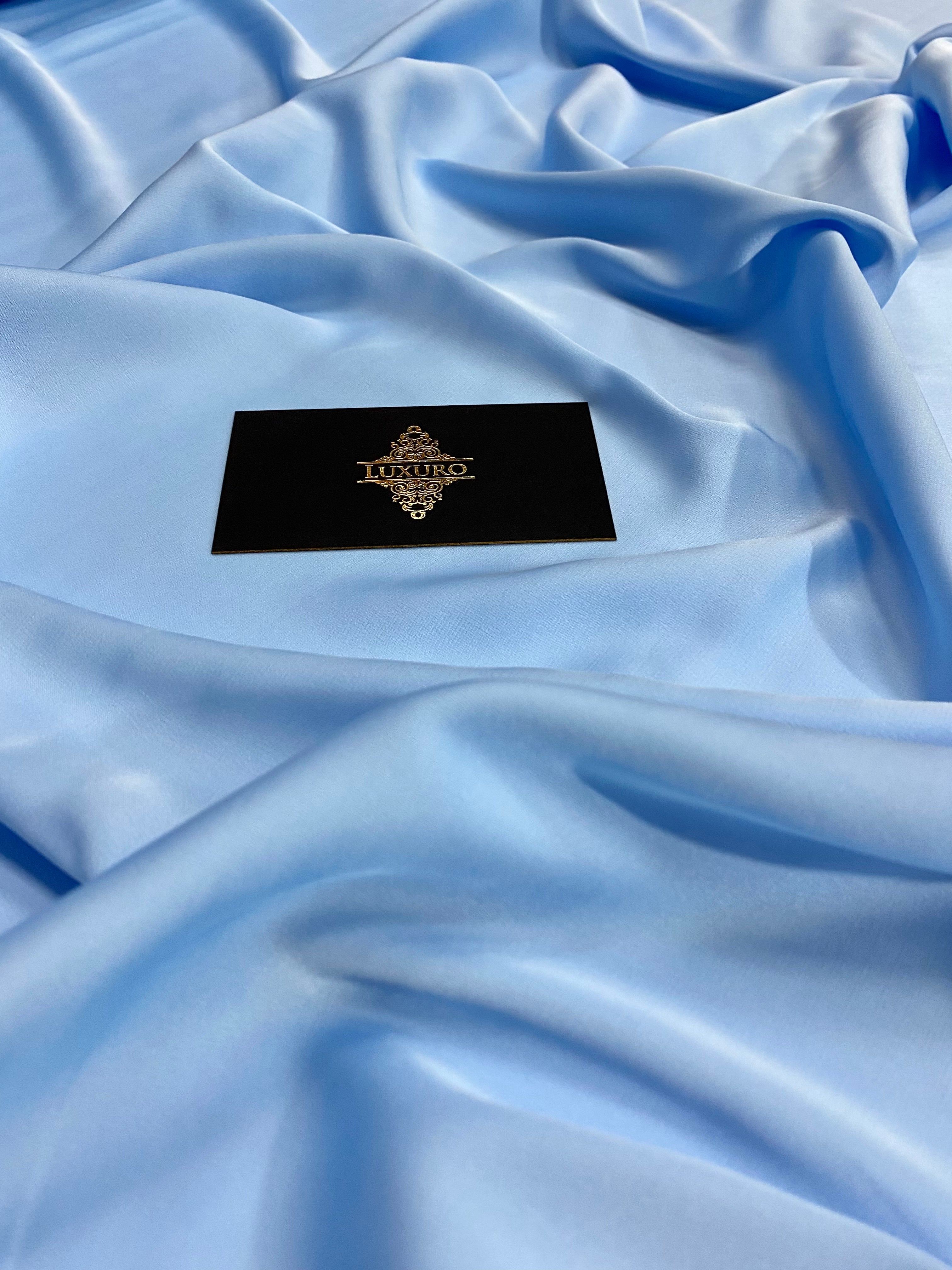 Satin Elastic Silky Premium Baby Blue