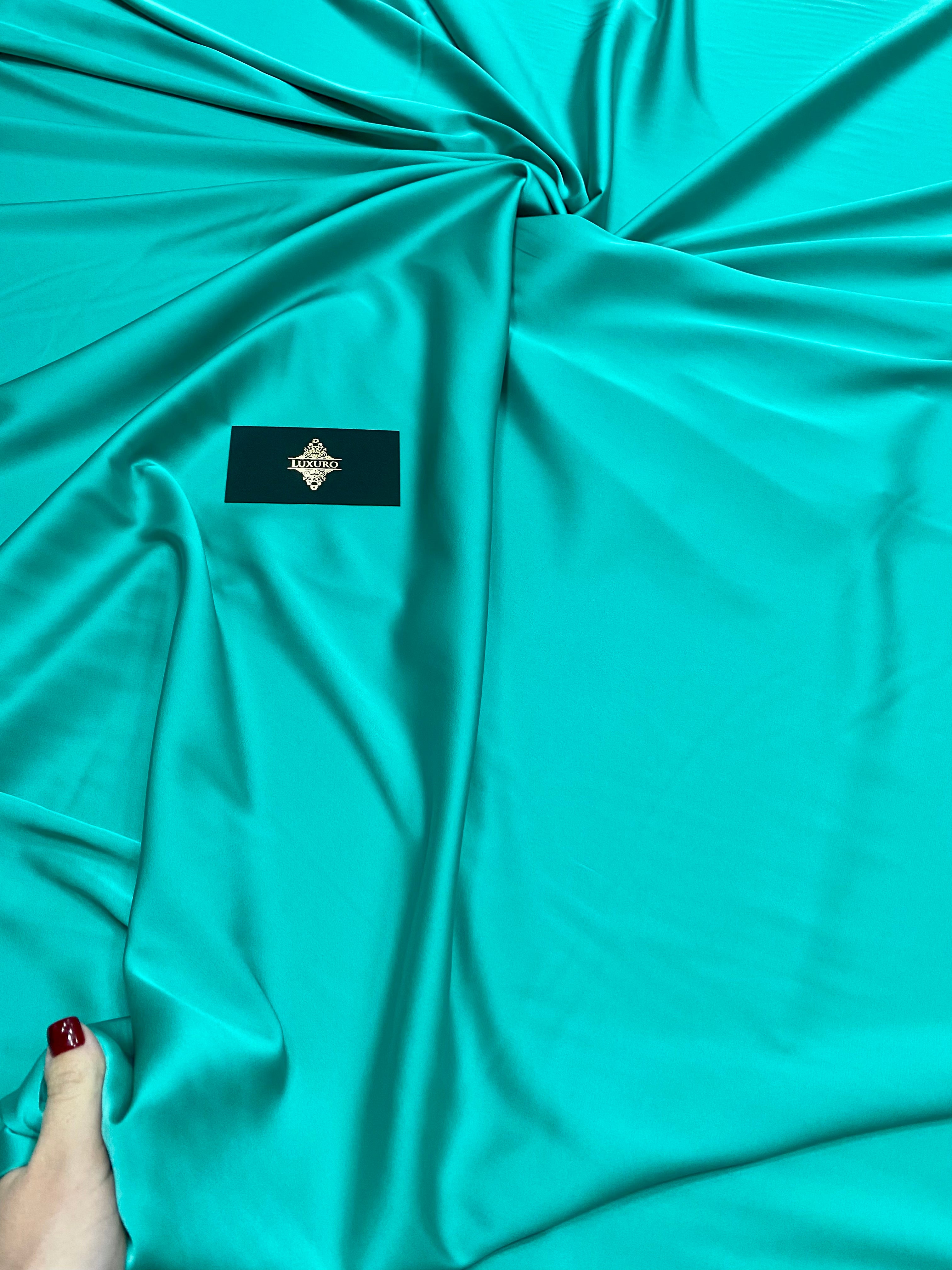 Premium Silky Elastic Satin Turquoise