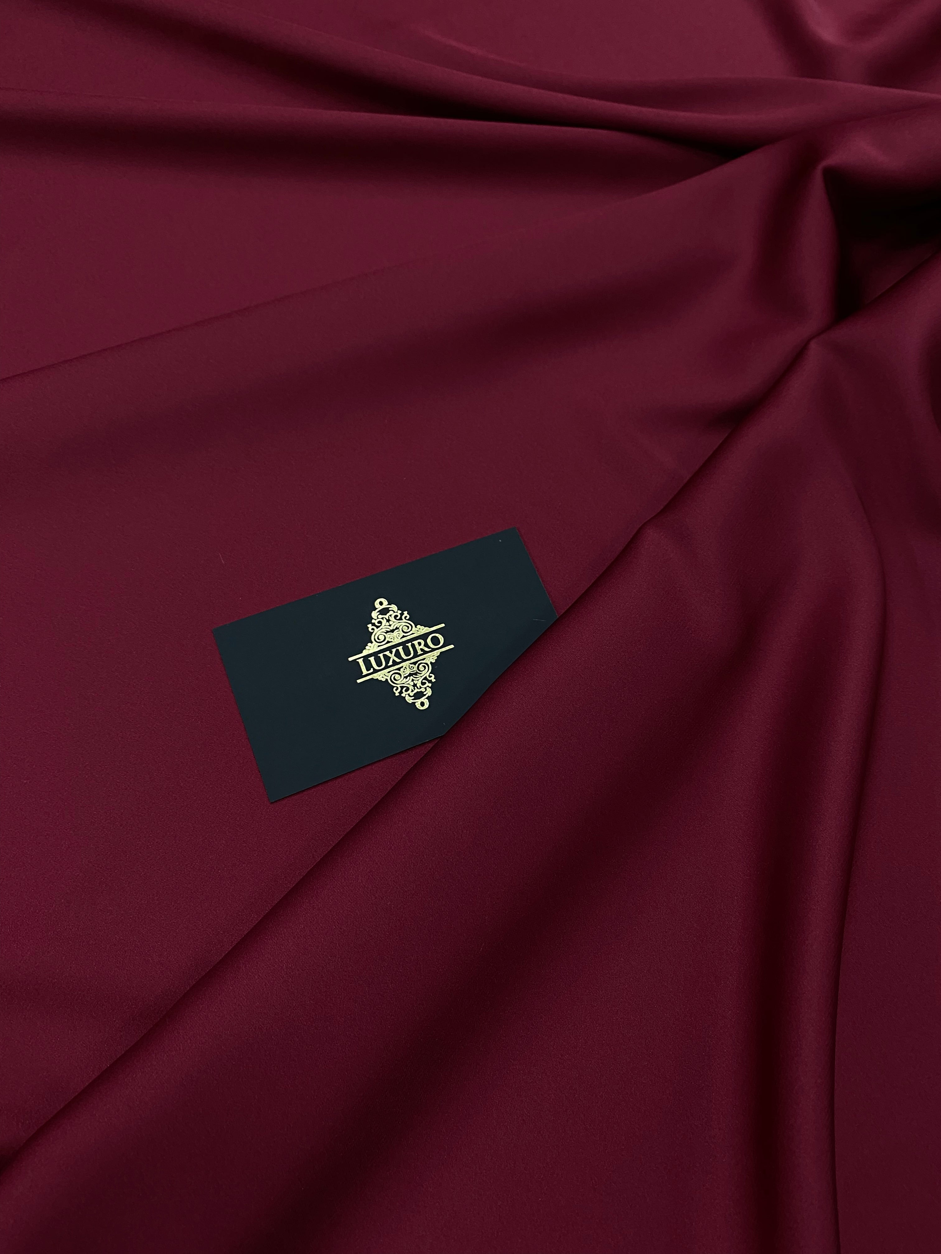 Premium Silky Elastic Satin Bordeaux