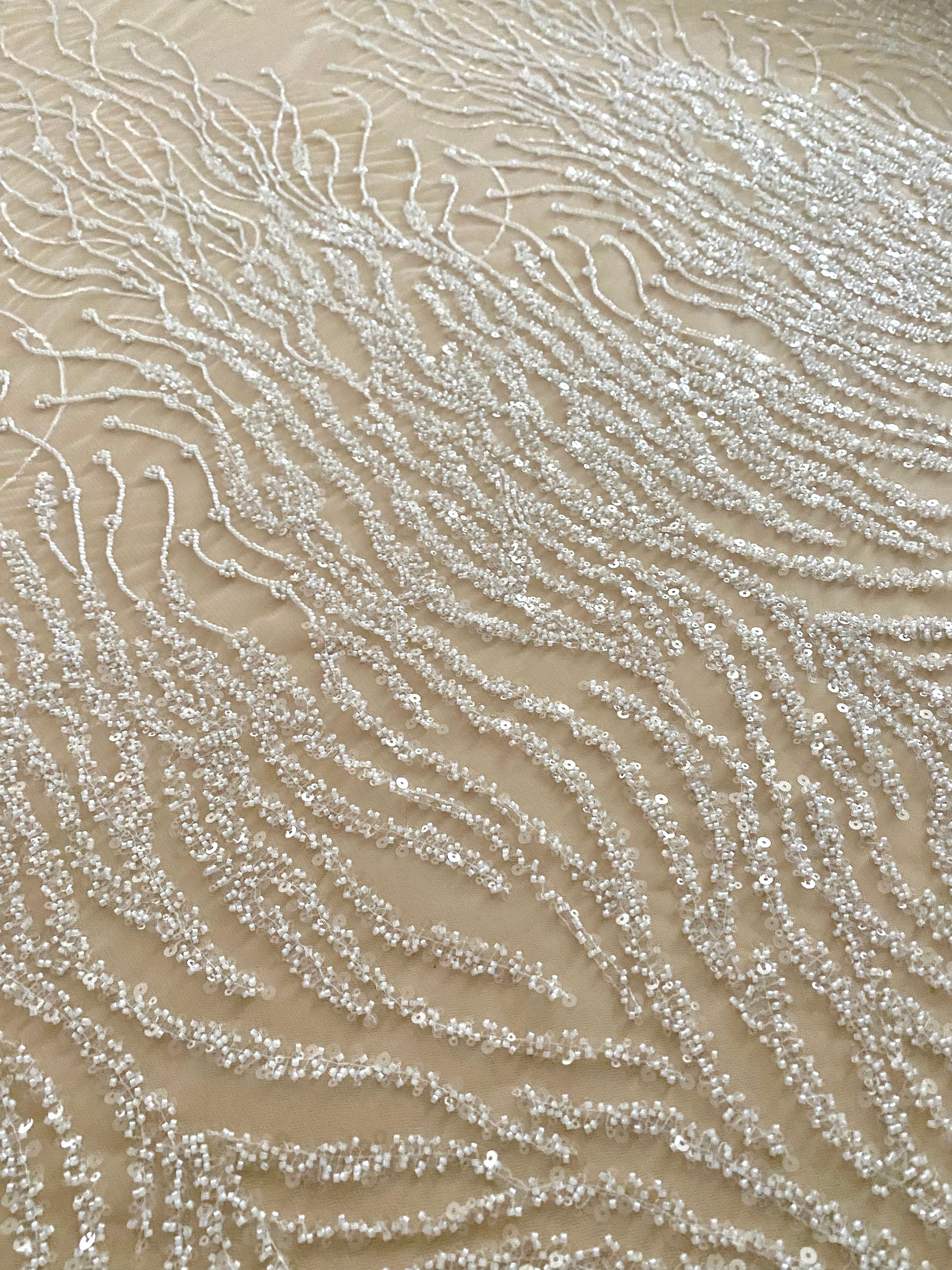 Ivory Couture Lace with Beads and Sequins