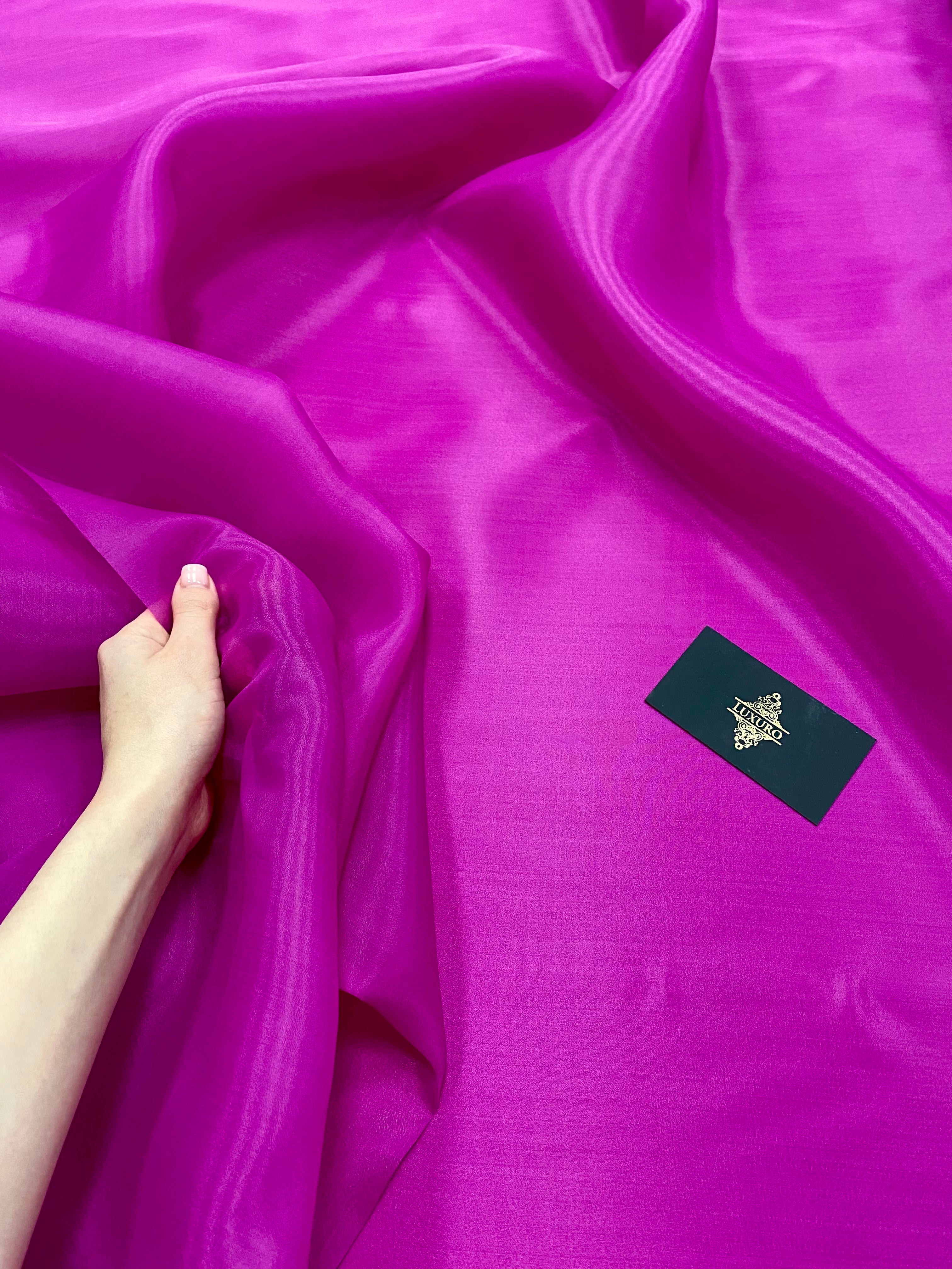 Organza Sidefata Fucsia -  3 m Latime