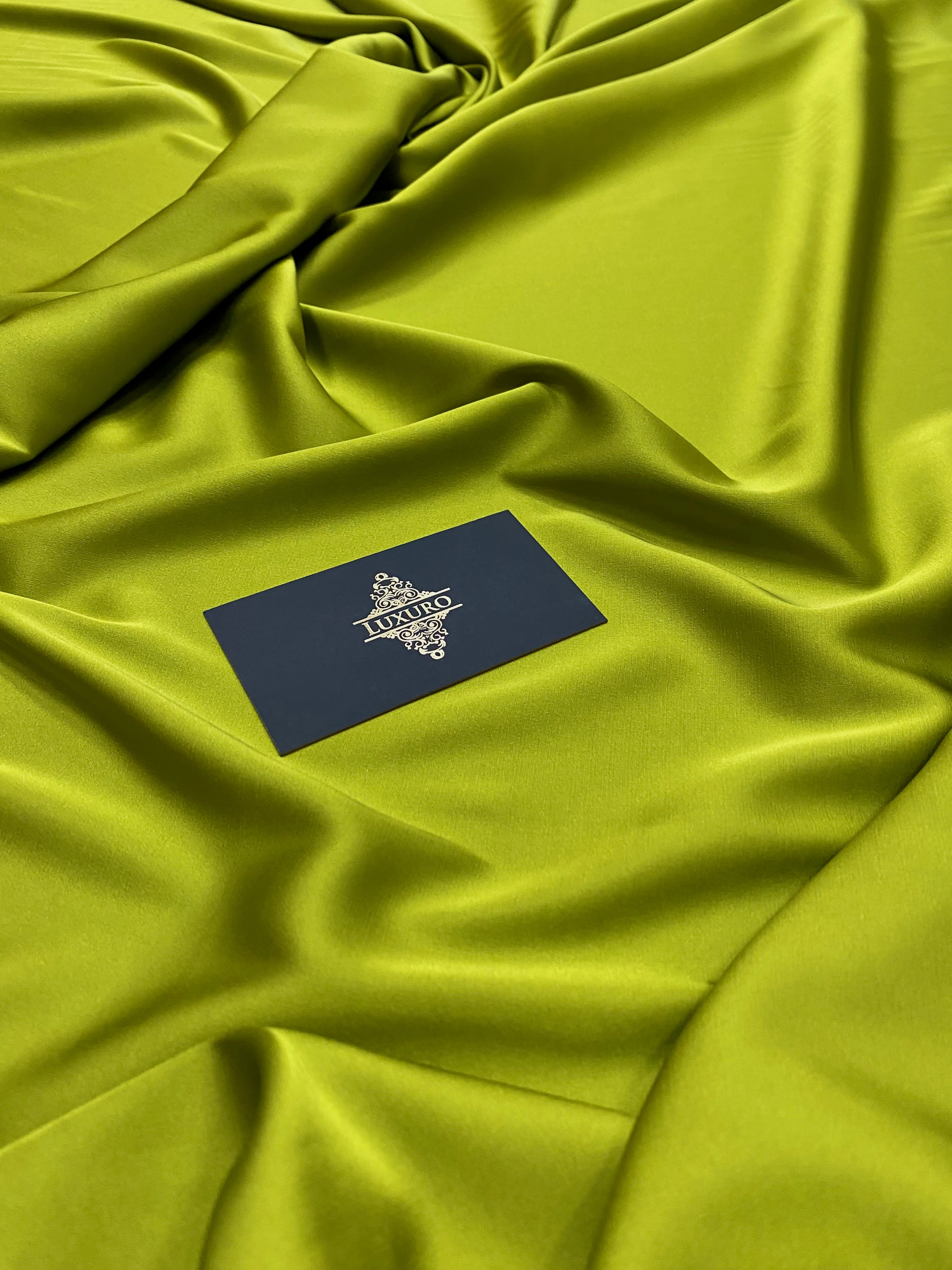 Premium Silky Elastic Satin Pistachio