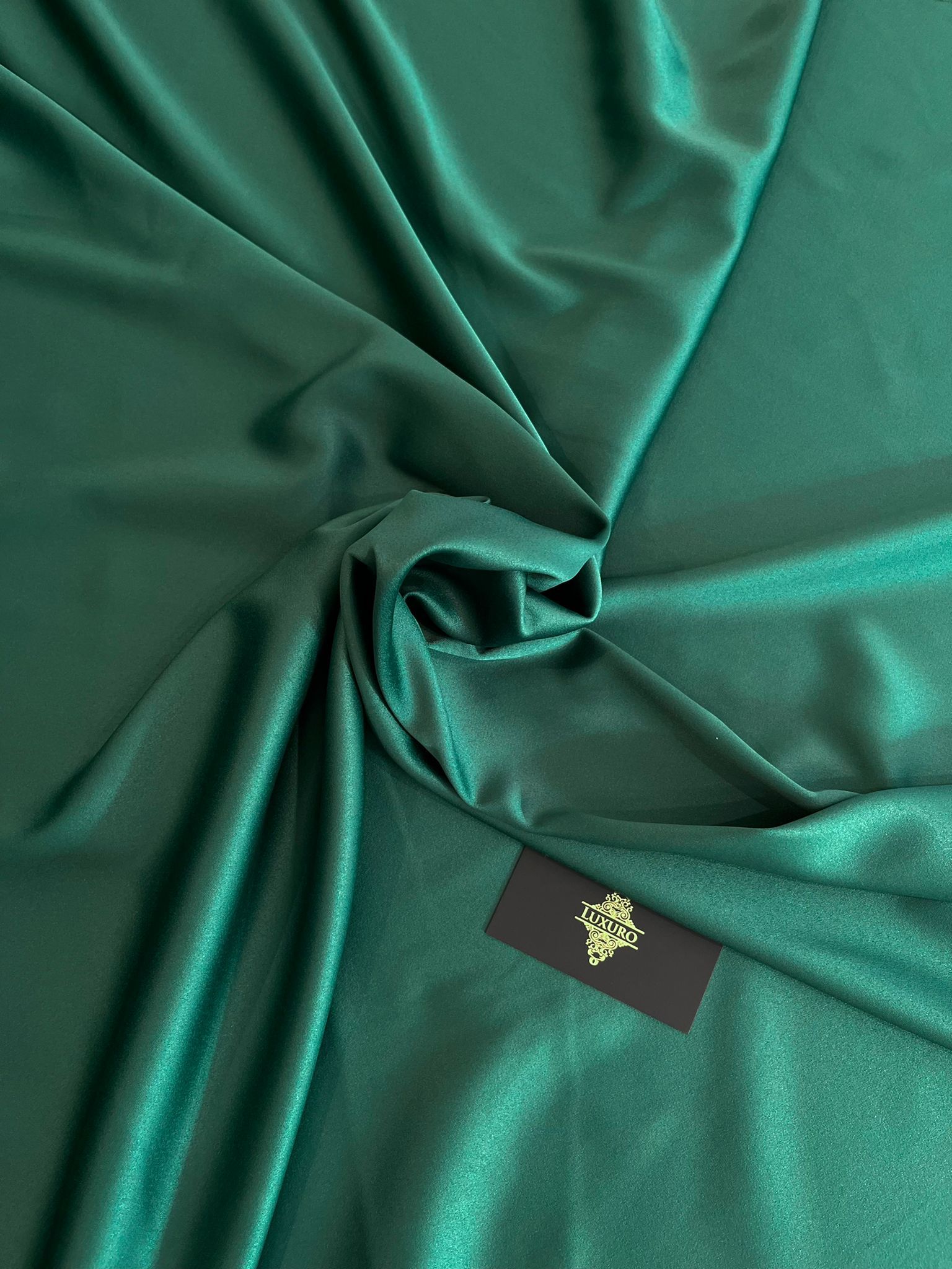 Premium Elastic Taffeta Emerald Green Pearl 