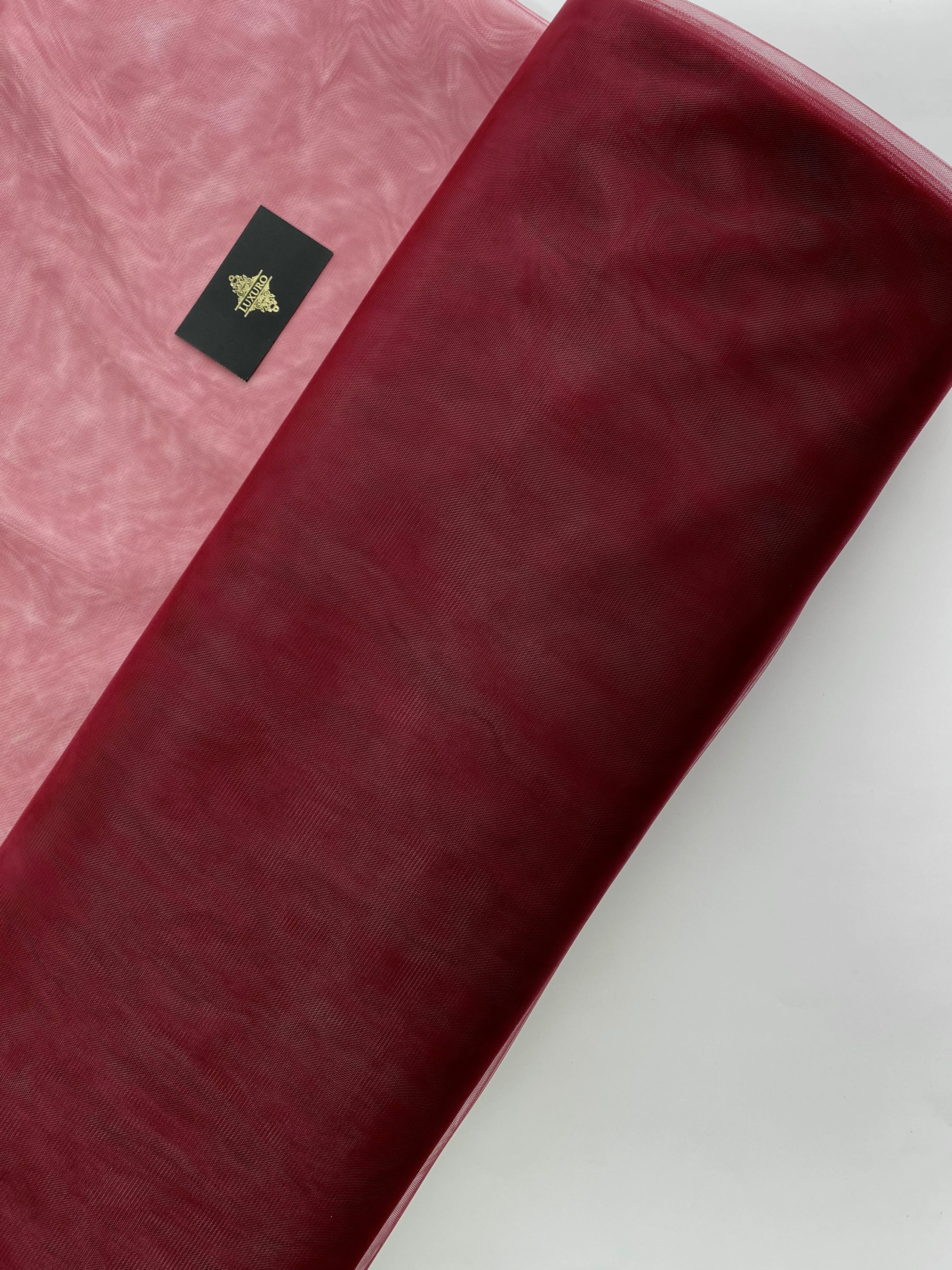 Tüll Klasszikus Bordeaux - 3 m Szélesség