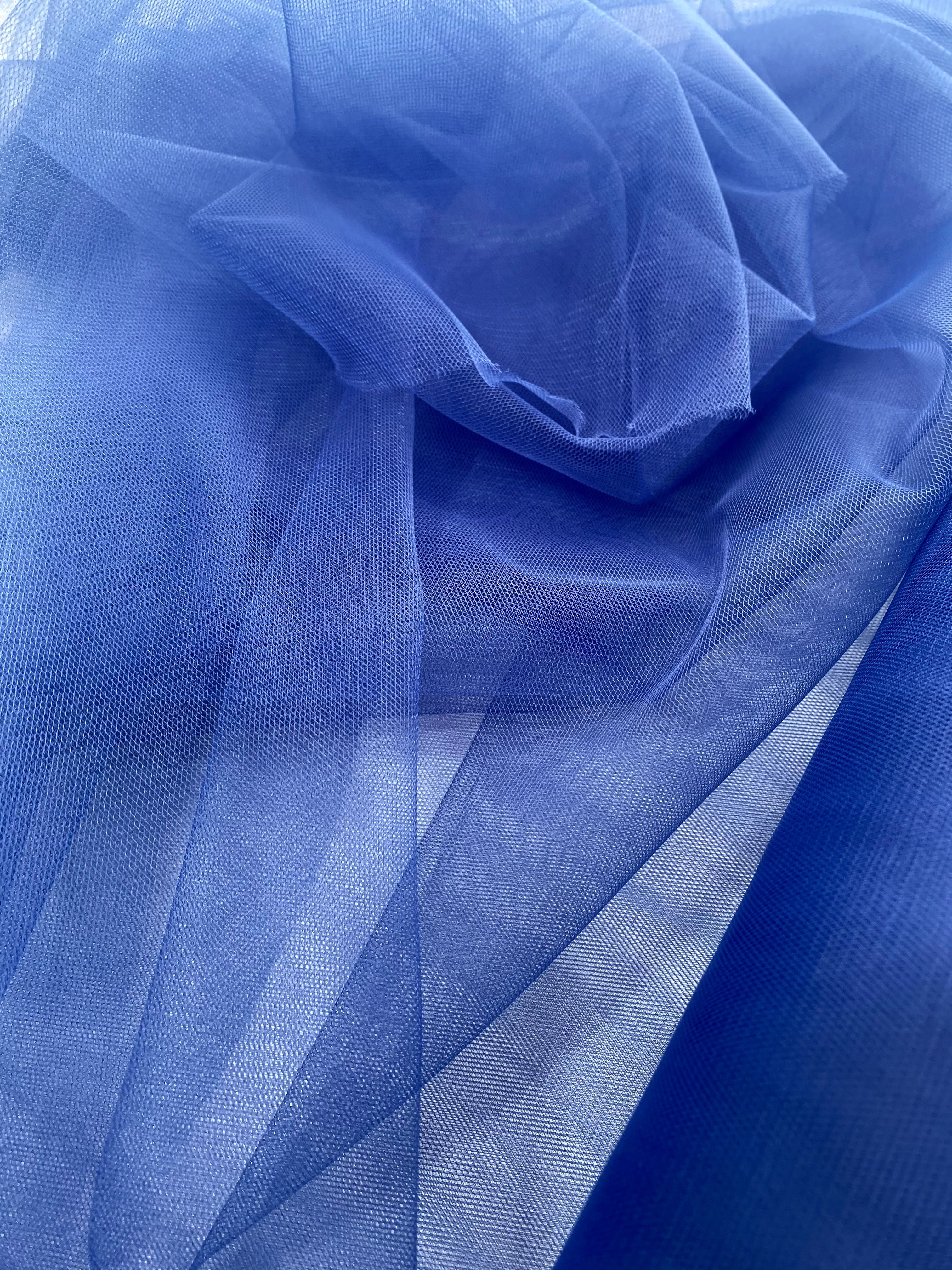 Tulle Clasic Albastru Inchis - 3 m Latime